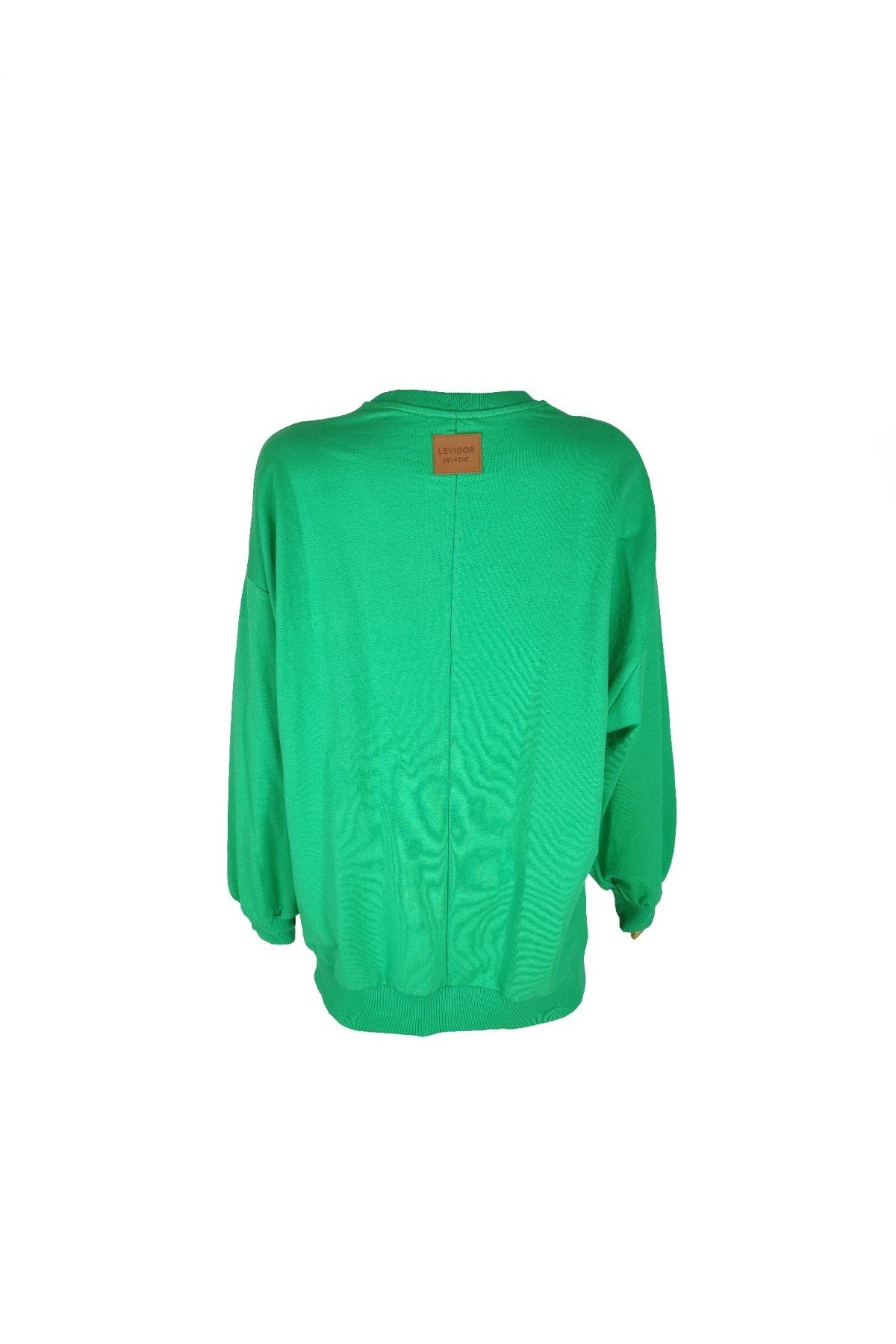 Yeşil Bisiklet Yaka Oversize Sweat