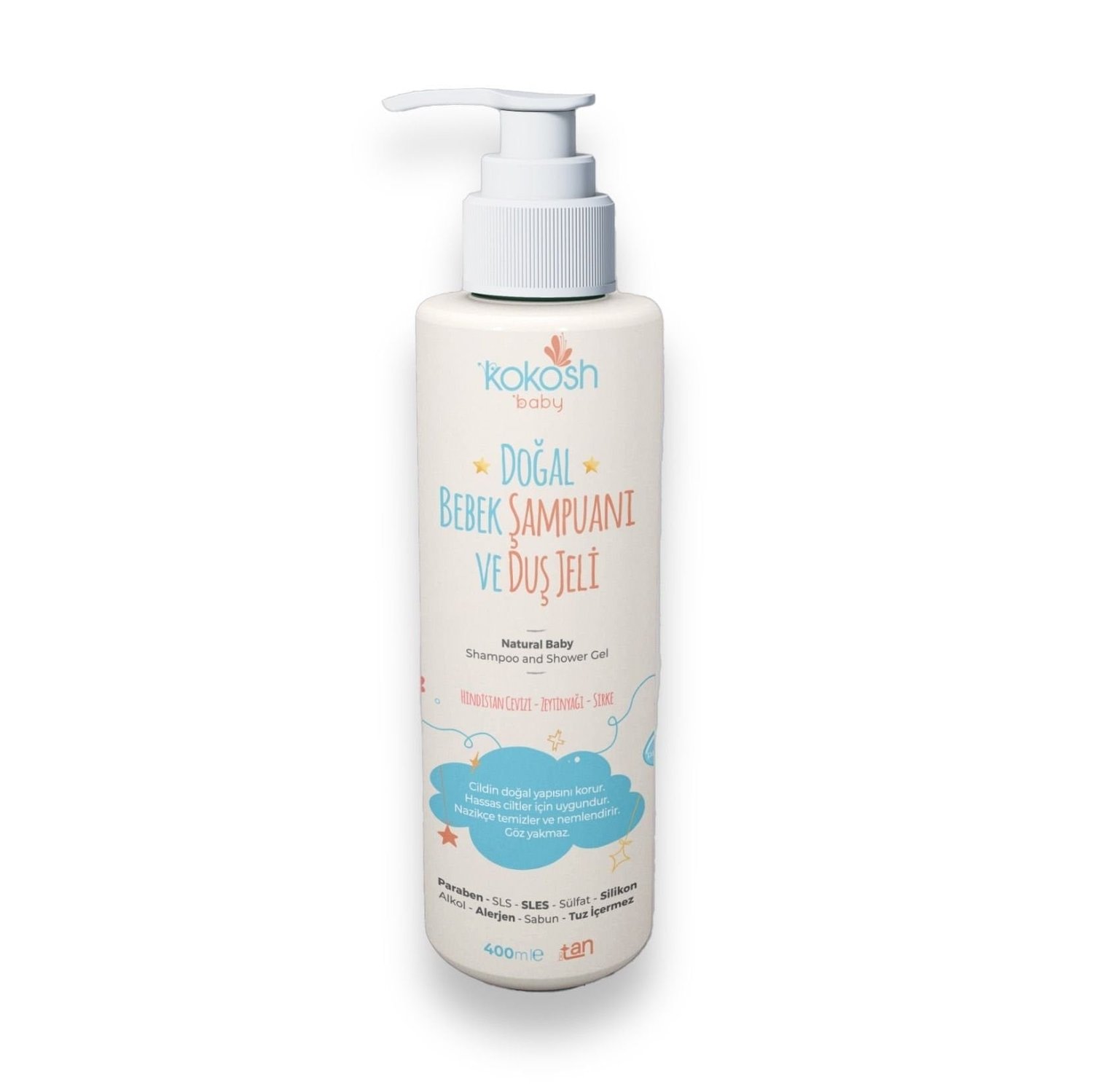 Doğal Bebek Şampuanı ve Duş Jeli (400 ml)