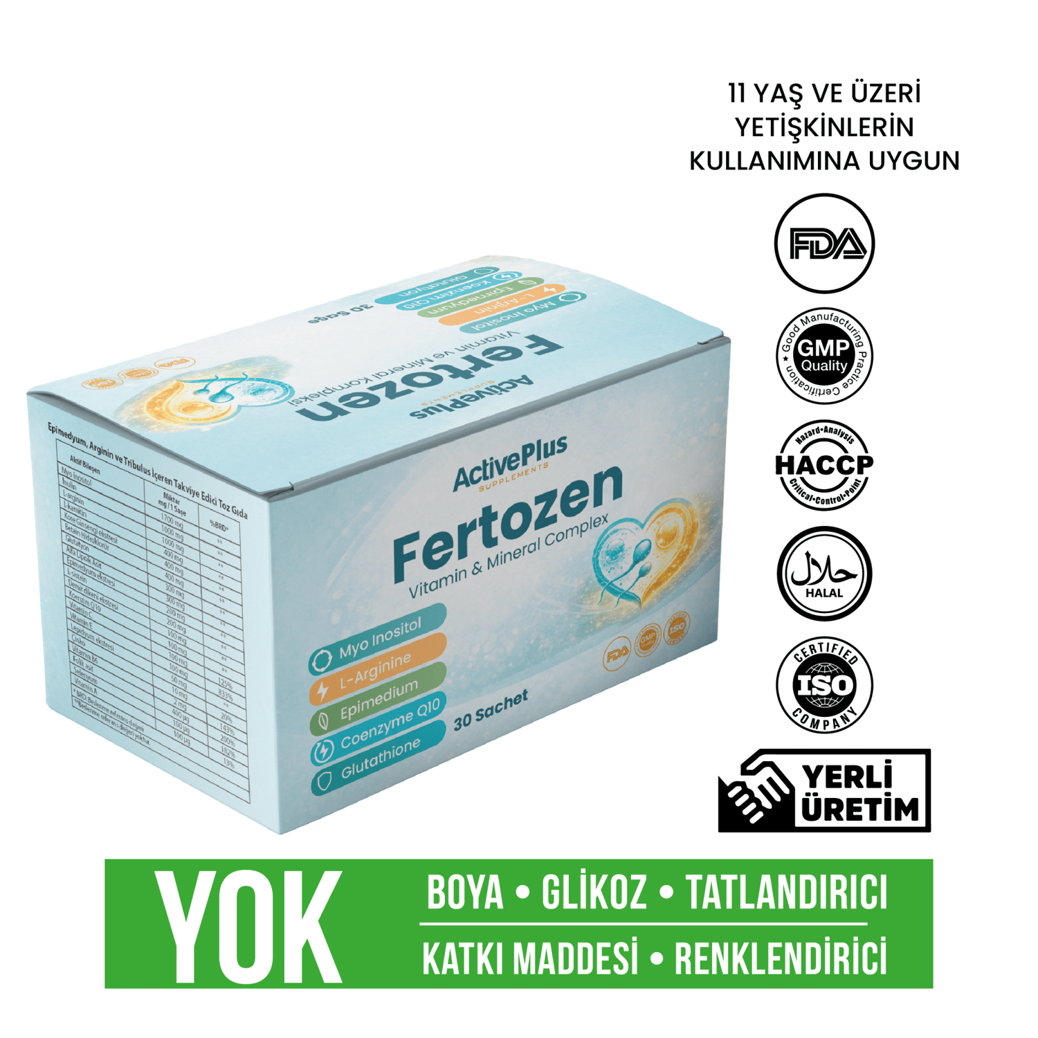 Fertozen Vitamin & Mineral Kompleks 30 saşe