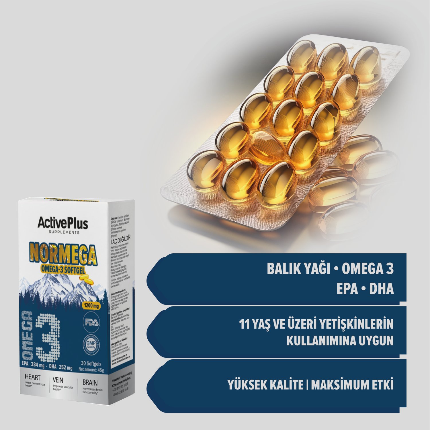 Normega Omega-3 Softgel 30 Kapsül