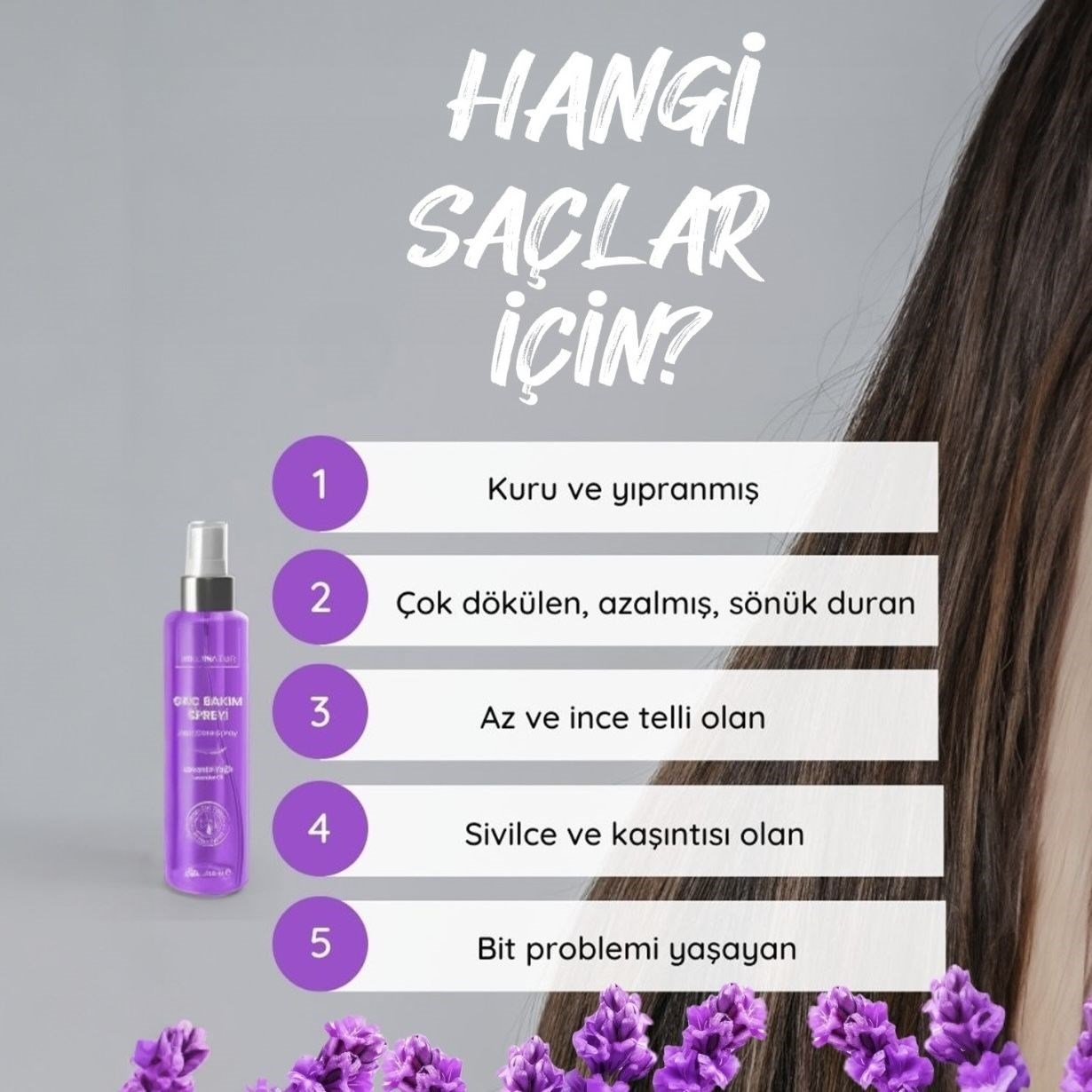 Saç Bakım Spreyi (Lavanta Yağlı)