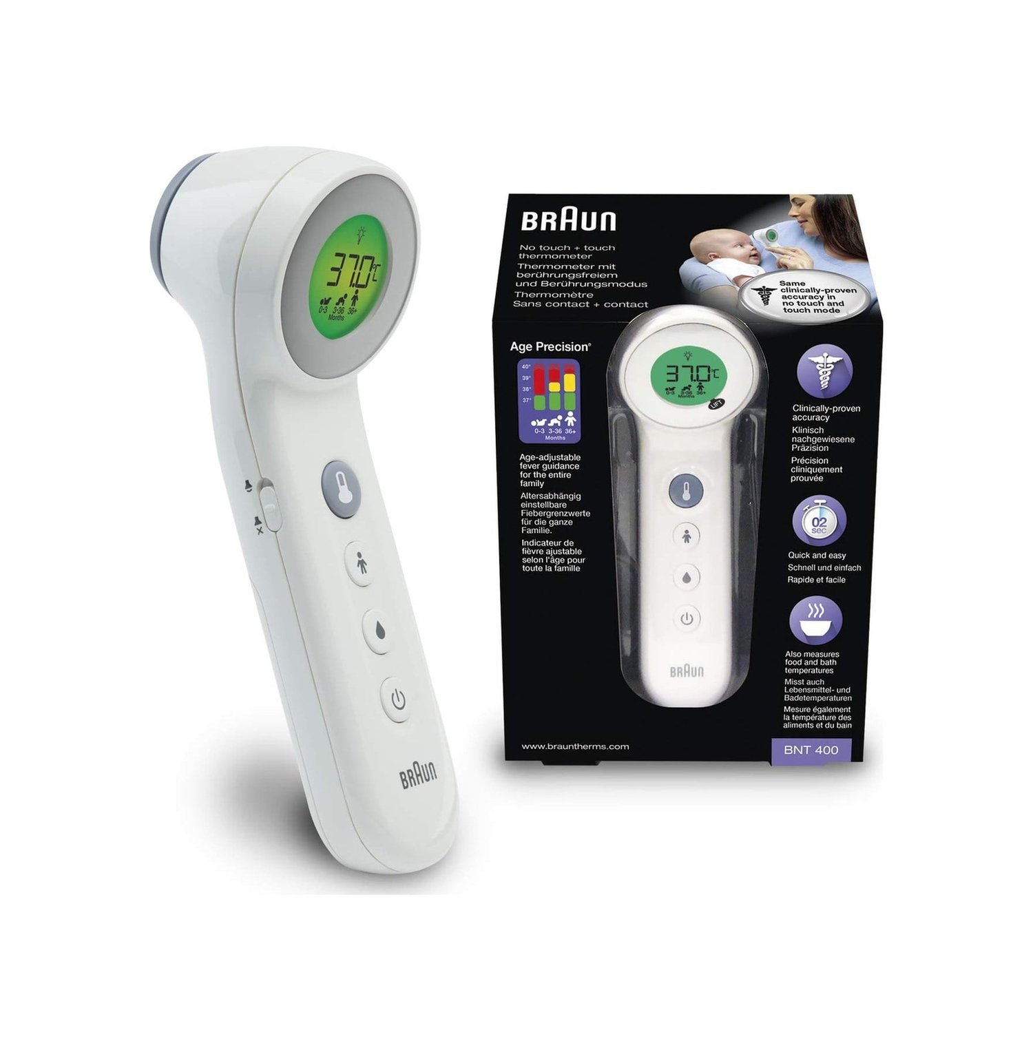 Braun Temassız + Dokunmatik Alın Termometresi - BNT400