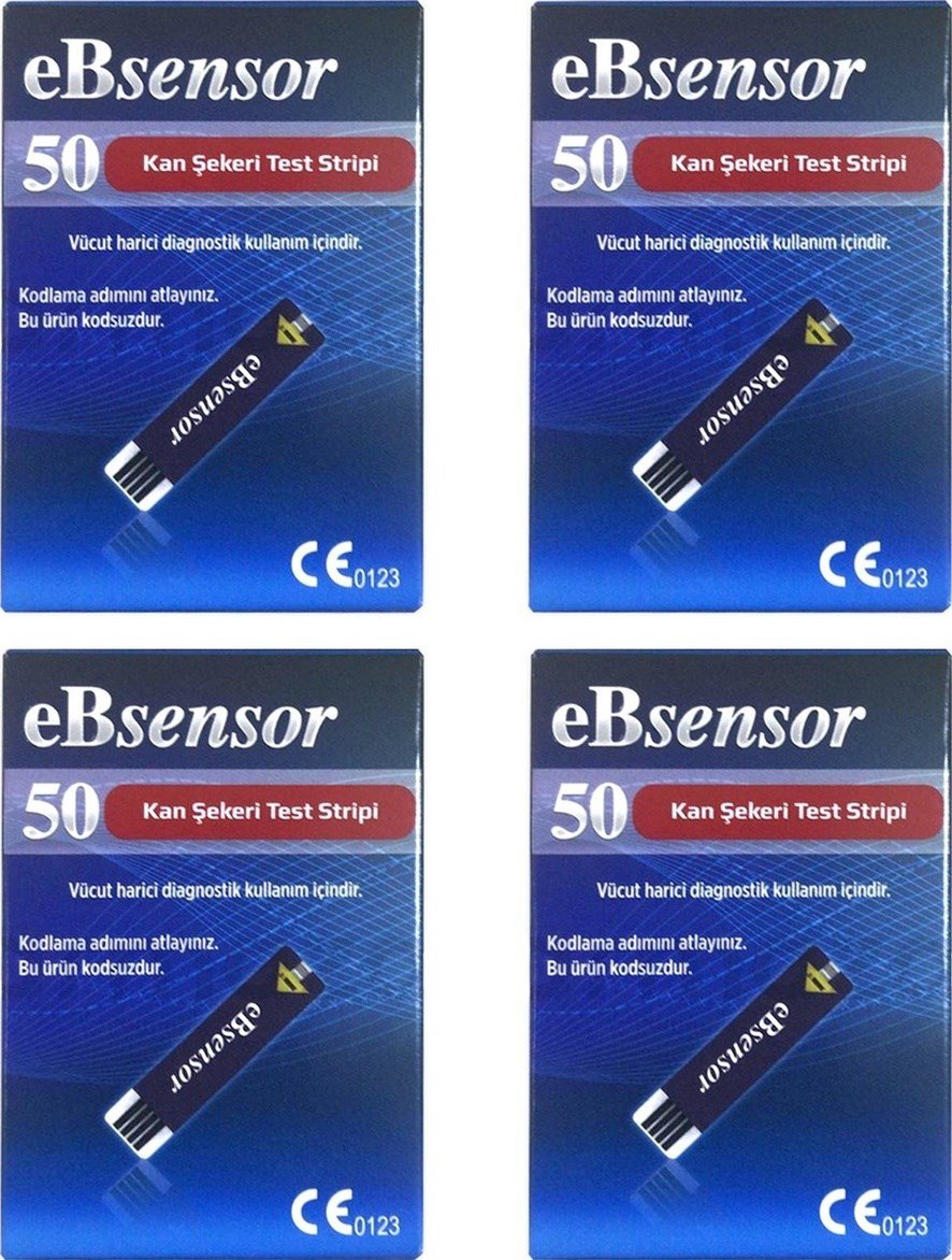 Ebsensor Şeker Ölçüm Çubuğu 4 x 50 Strip