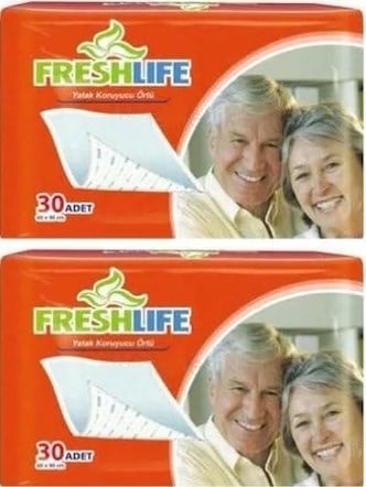 Freshlife 60 x 90 CM Yatak Koruyucu Örtü 30'lu x 2 60 Adet