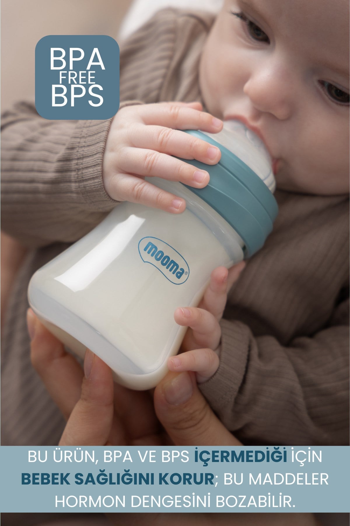 Kindy Doğal Tepkili Antikolik PP Biberon 150 ml 0–6 Ay (Yavaş Akış) – Ball Blue | BPA & BPS İçermez