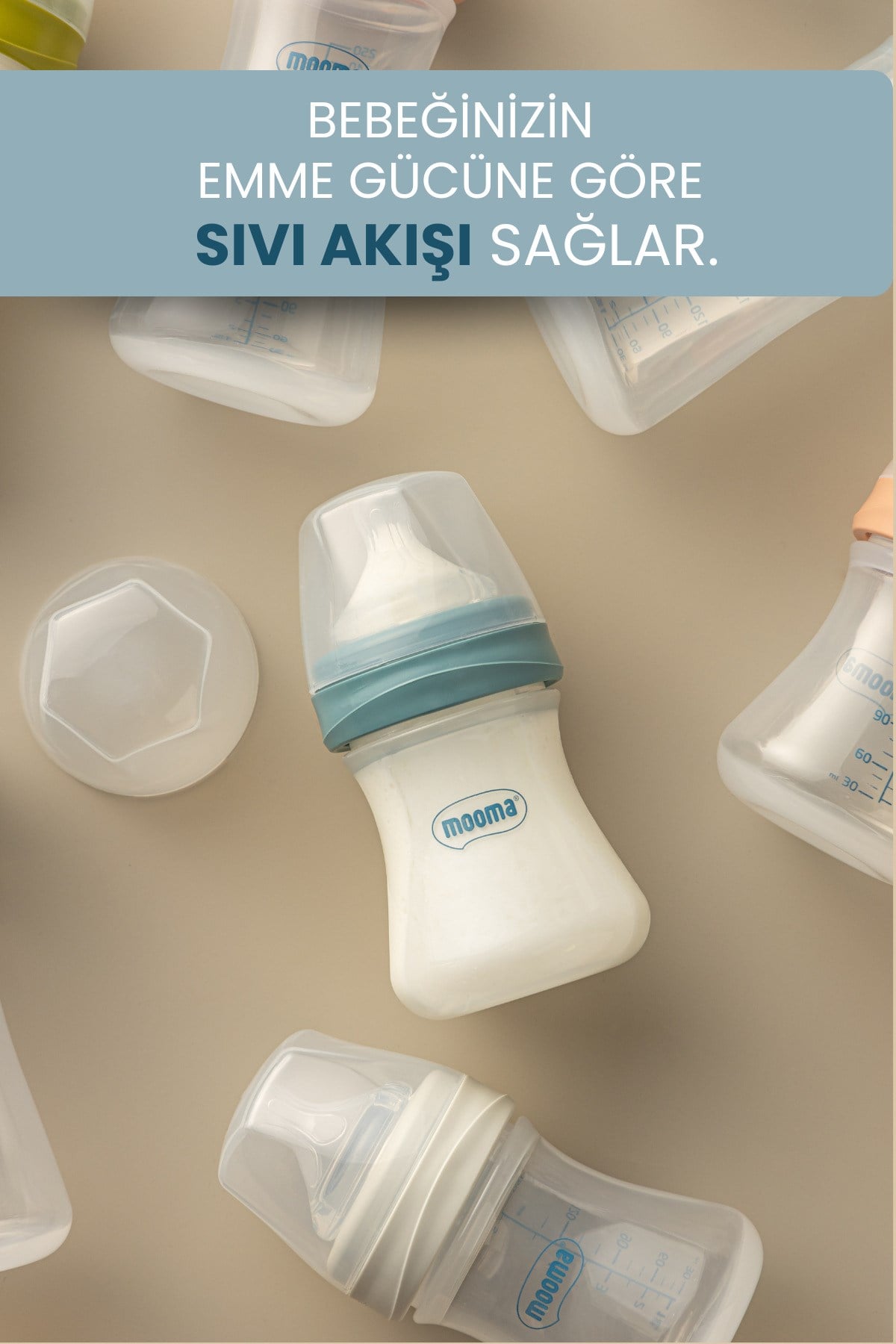 Kindy Doğal Tepkili Antikolik PP Biberon 150 ml 0–6 Ay (Yavaş Akış) – Ball Blue | BPA & BPS İçermez