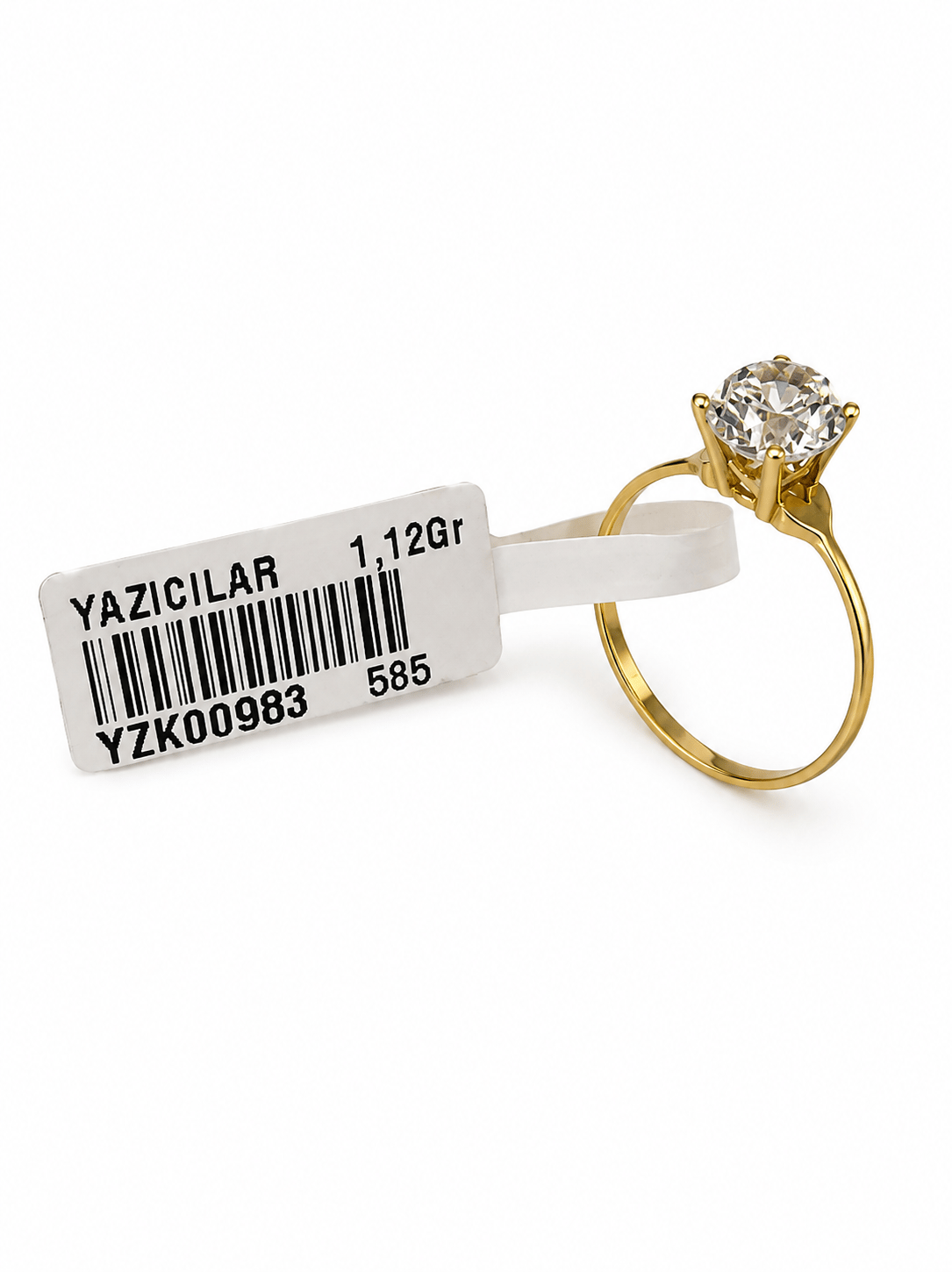 Yazıcılar 14 Ayar Altın Asil Işık Premium Tektaş Modeli  1,12 GR (983)