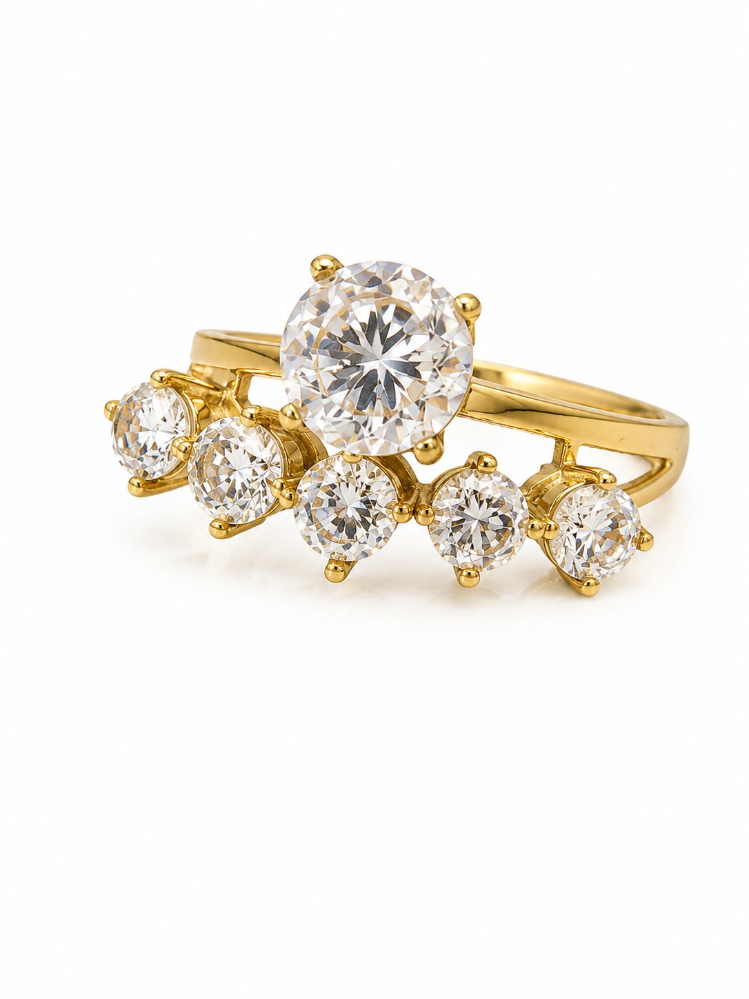 Yazıcılar 14 Ayar Altın Diamond Harmony Şık Tasarım Yüzük 3,60 GR ( 331)