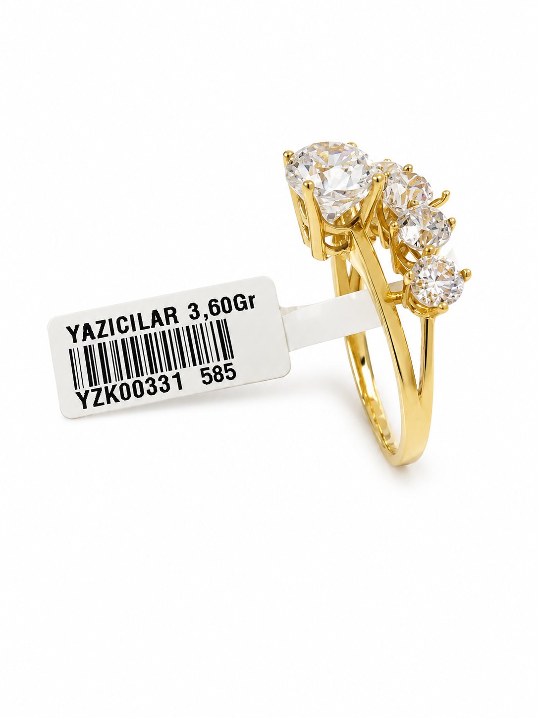 Yazıcılar 14 Ayar Altın Diamond Harmony Şık Tasarım Yüzük 3,60 GR ( 331)