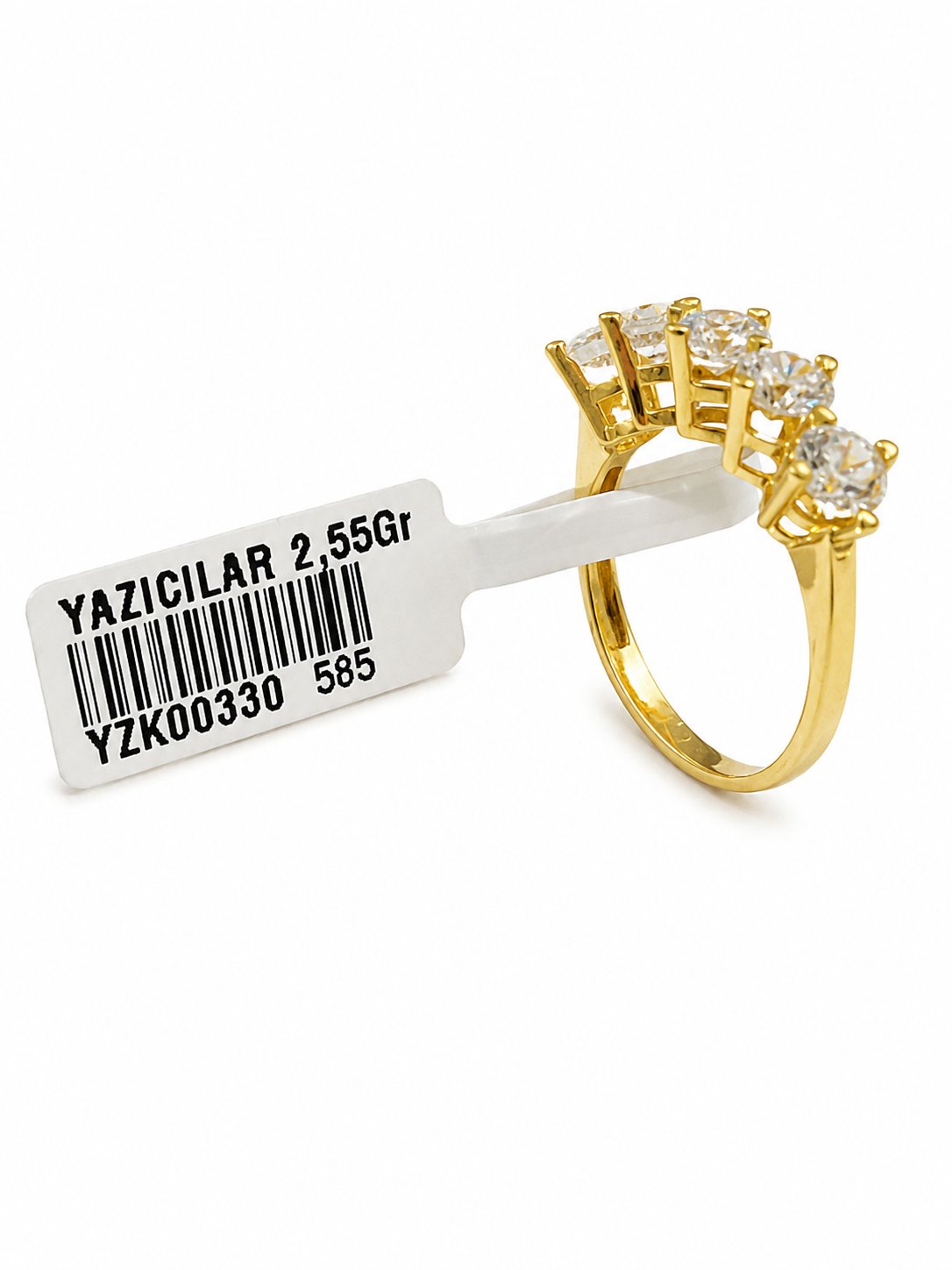 Yazıcılar 14 Ayar Altın Royal Five Taşlı Yüzük 2,55 GR (330)