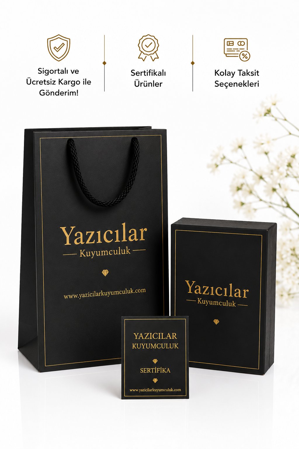 Yazıcılar - 14 Ayar Aşkın Işığı Altın Yüzük
