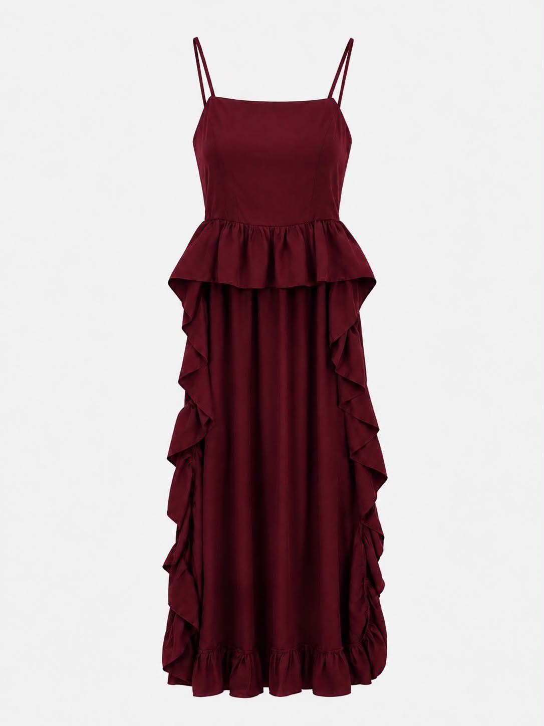 Virginia Bordo Crop Elbise