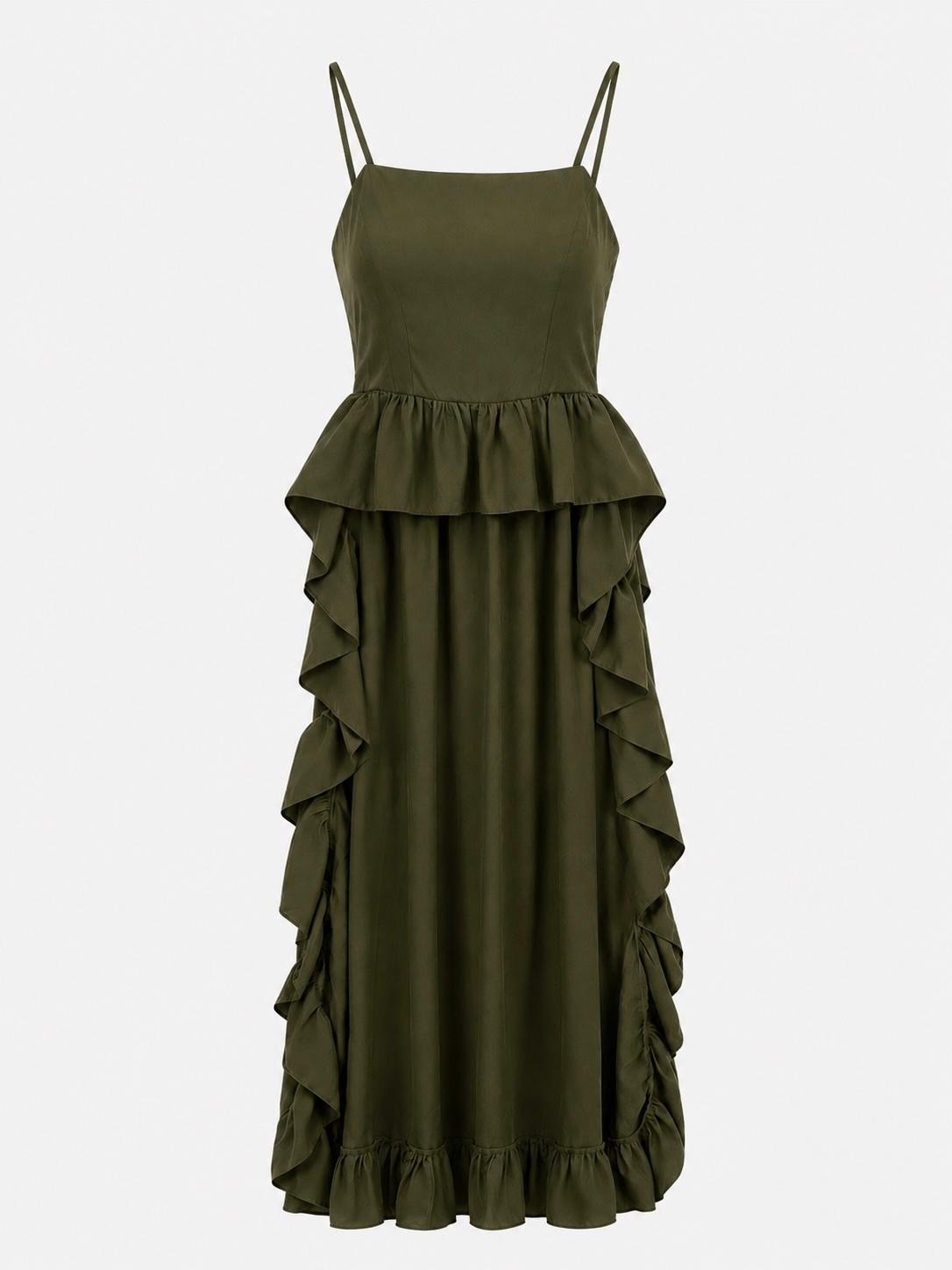 Virginia Haki Crop Elbise