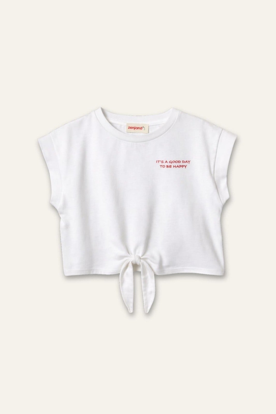 BEYAZ TSHIRT SIRT VE BAĞLAMA DETAYLI