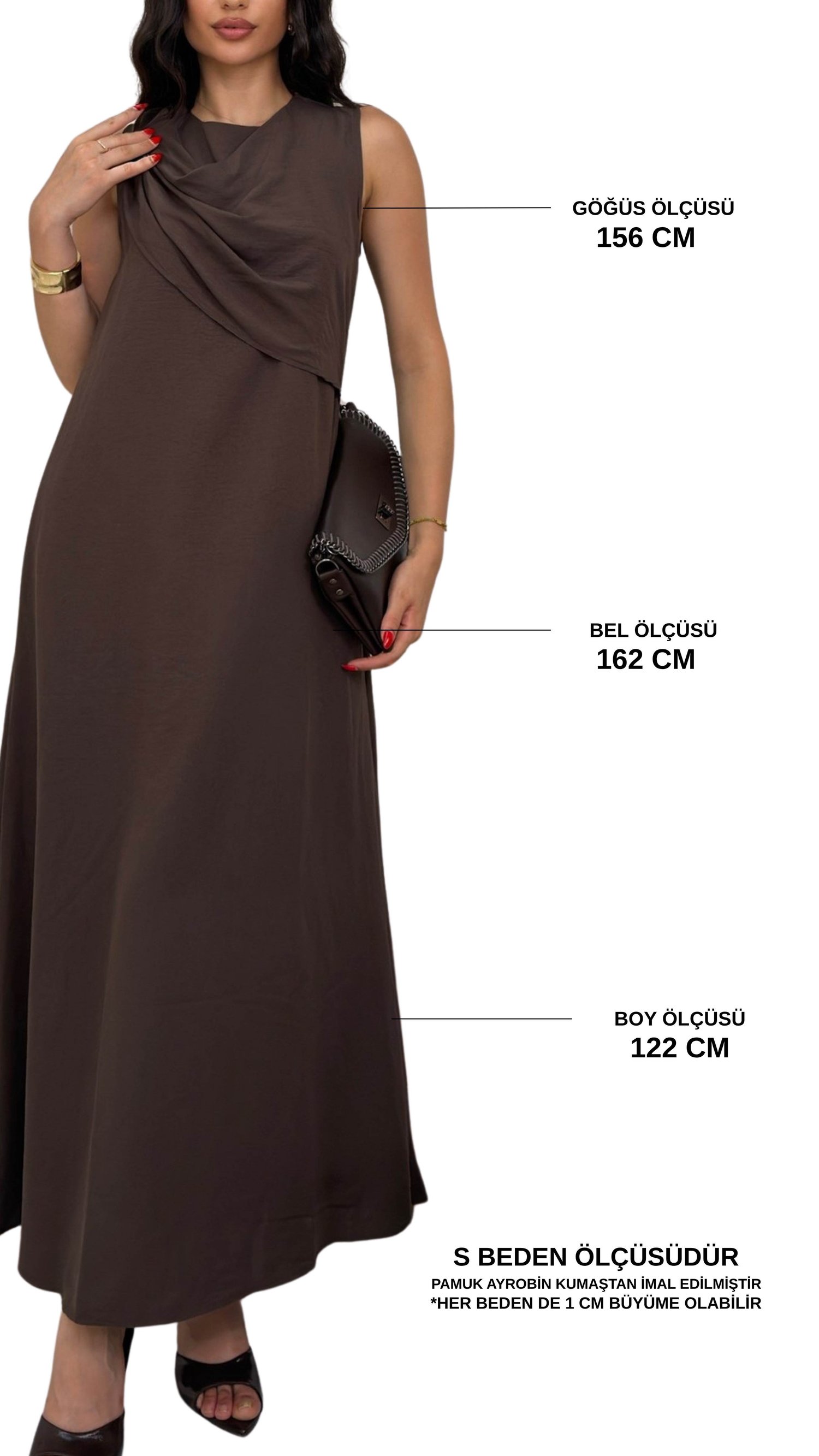 WENDY KREM RENKLİ ŞAL DETAYLI KADIN MAXİ ELBİSE