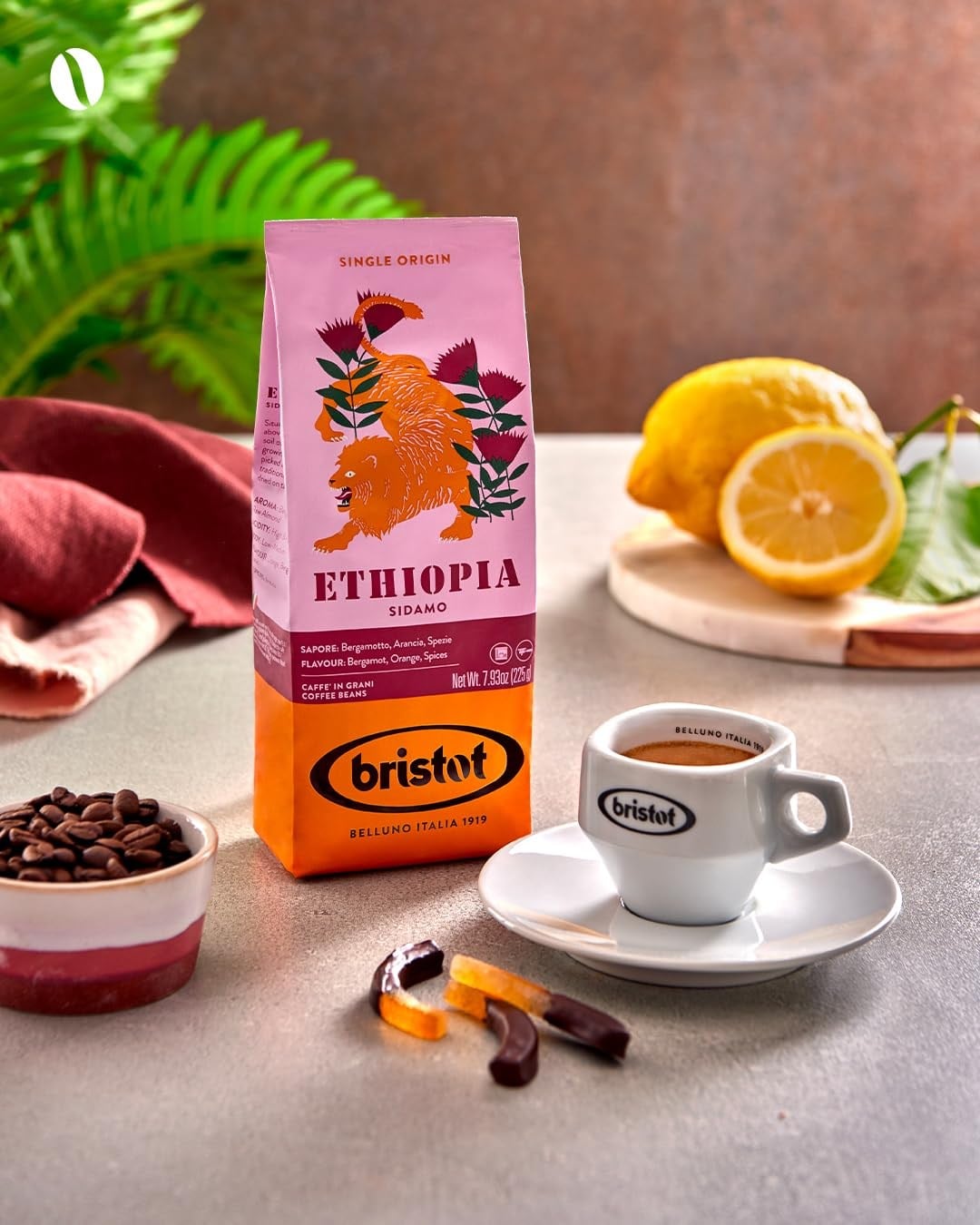 Ethiopia Sidamo 225 Gr Çekirdek Kahve