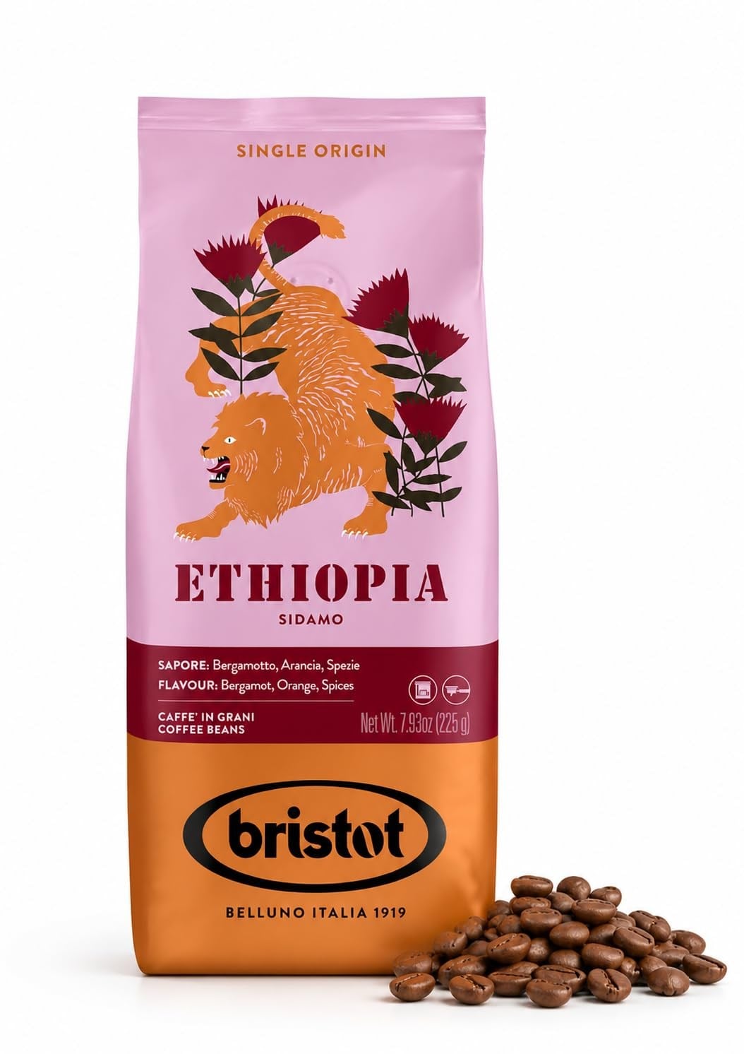 Ethiopia Sidamo 225 Gr Çekirdek Kahve