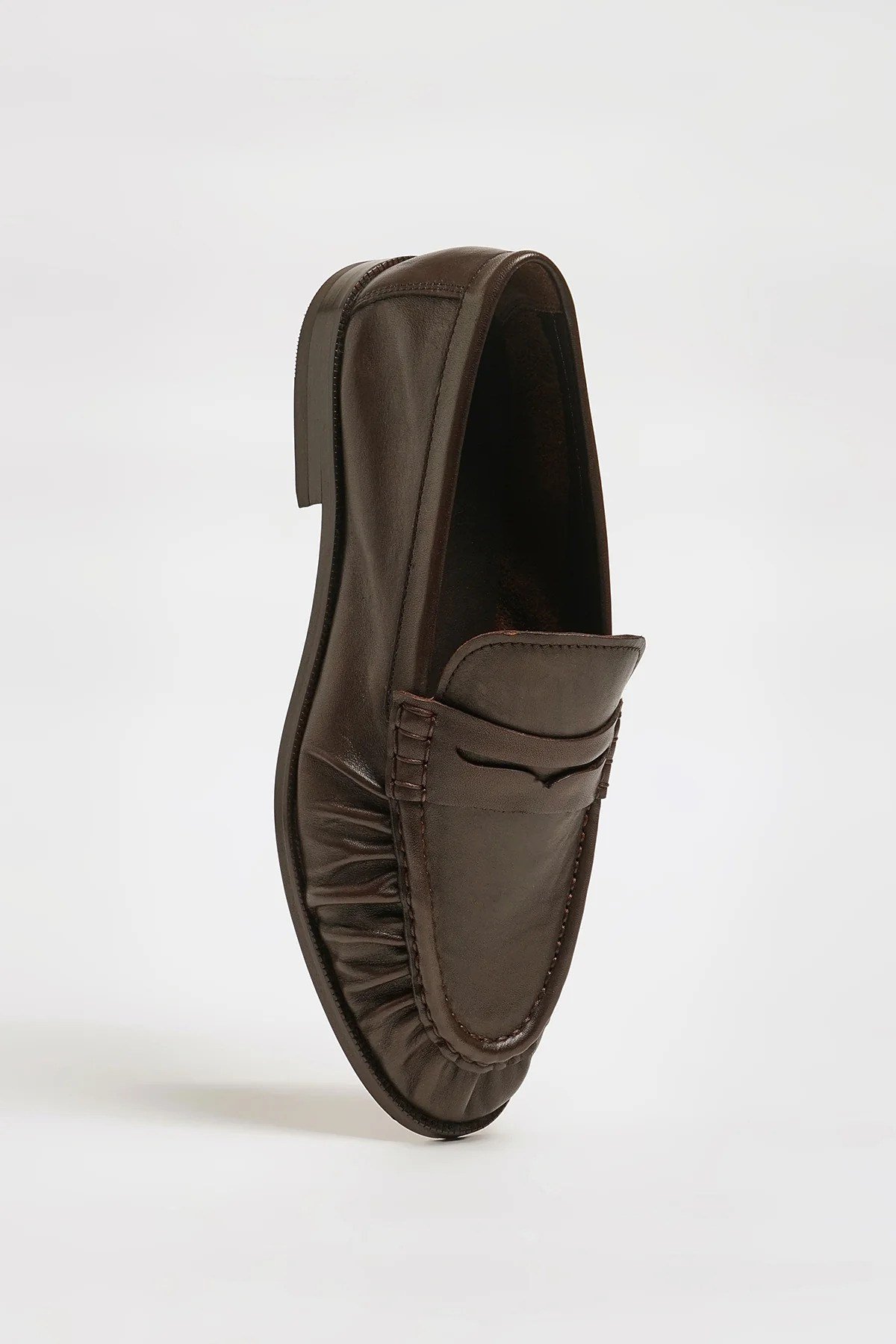 Amory Model Hakiki Natural Deri Neolitik Taban Loafer Ayakkabı