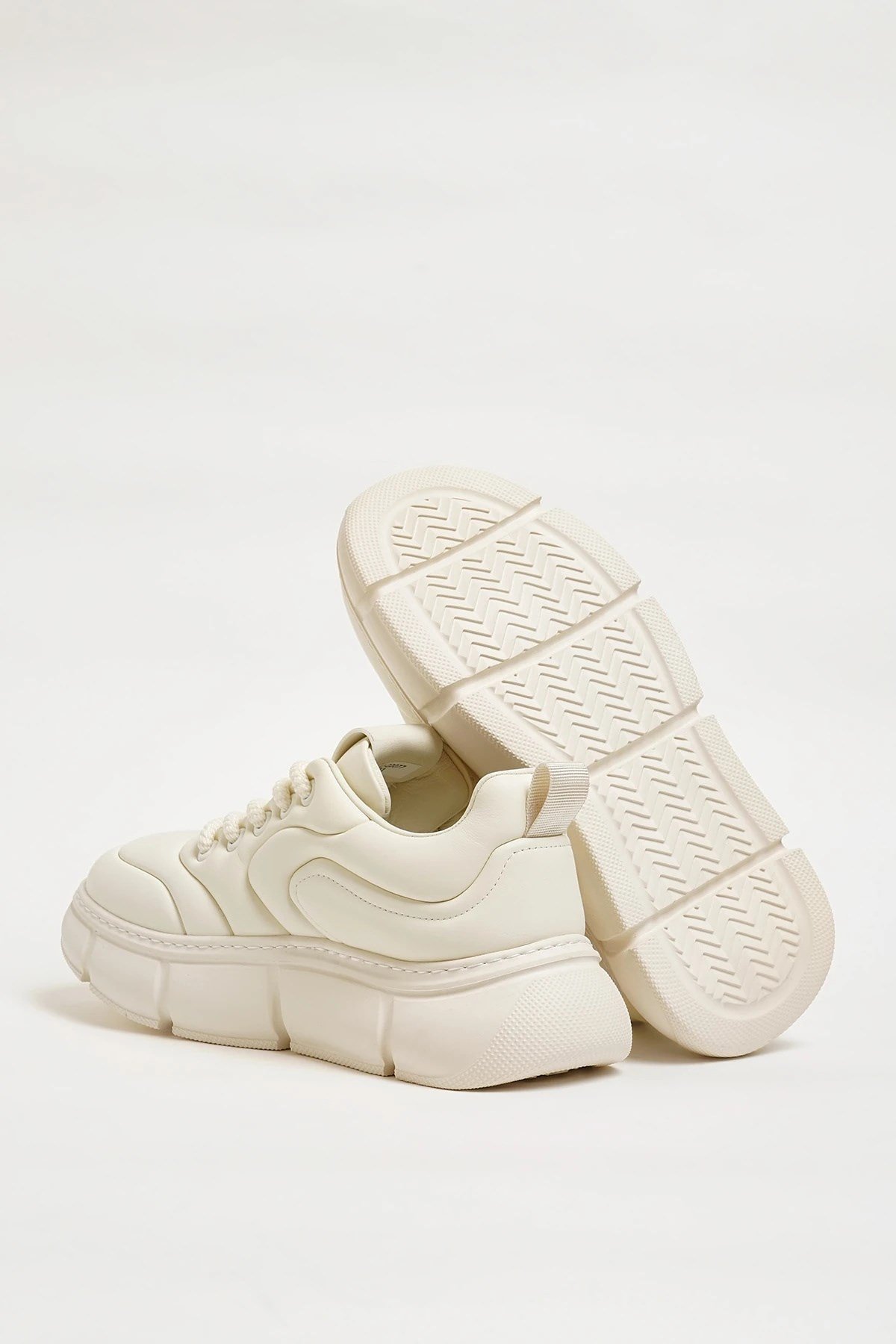 Anderson Model Hakiki Natural Deri İthal Taban Sneaker Ayakkabı - BEYAZ