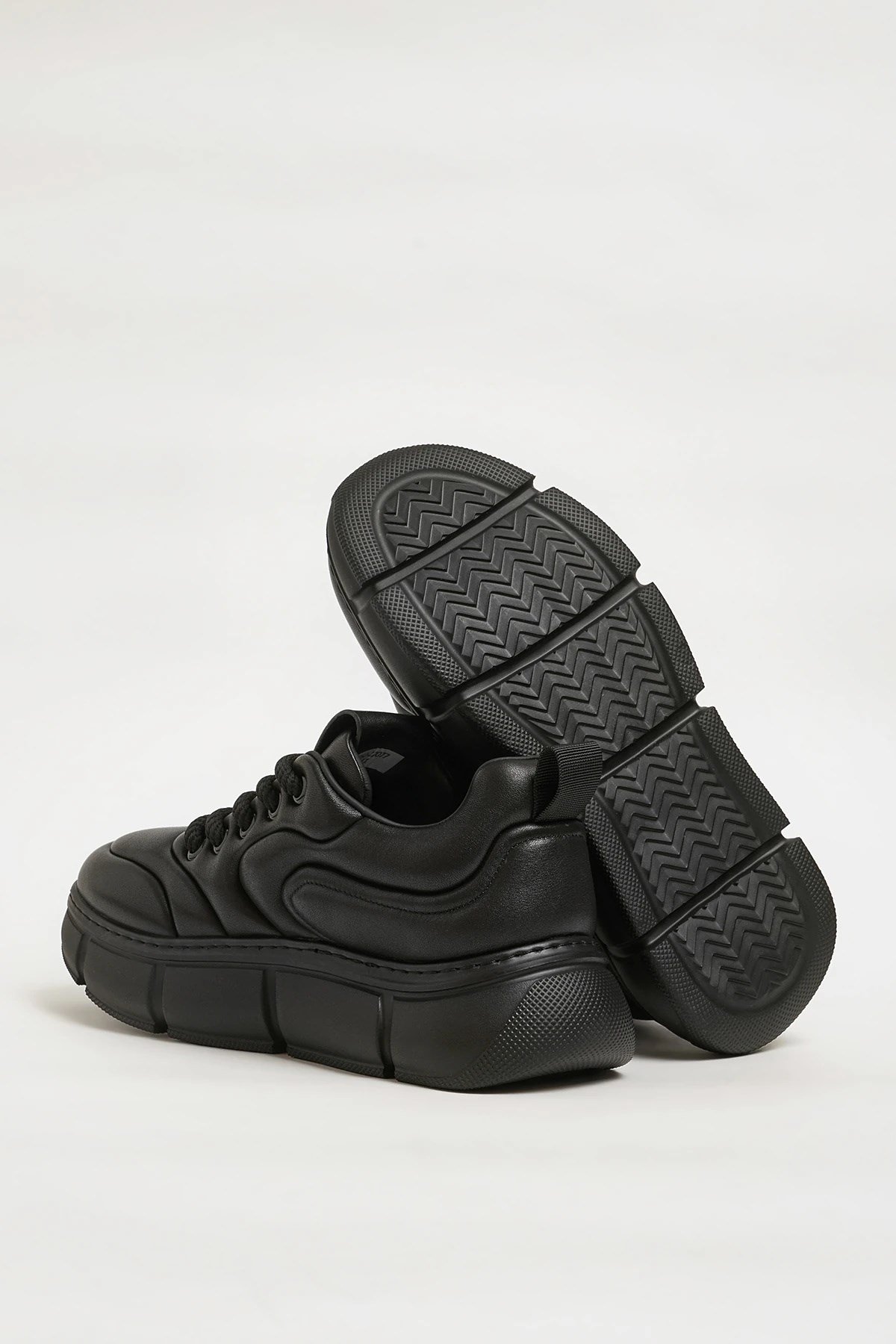 Anderson Model Hakiki Natural Deri İthal Taban Sneaker Ayakkabı - SİYAH