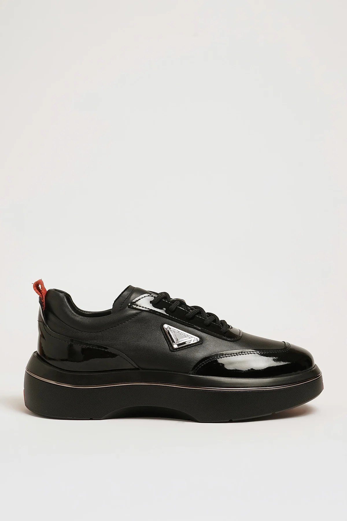 Armando Model Hakiki Kombinasyonlu Deri İthal Taban Sneaker Ayakkabı - SİYAH