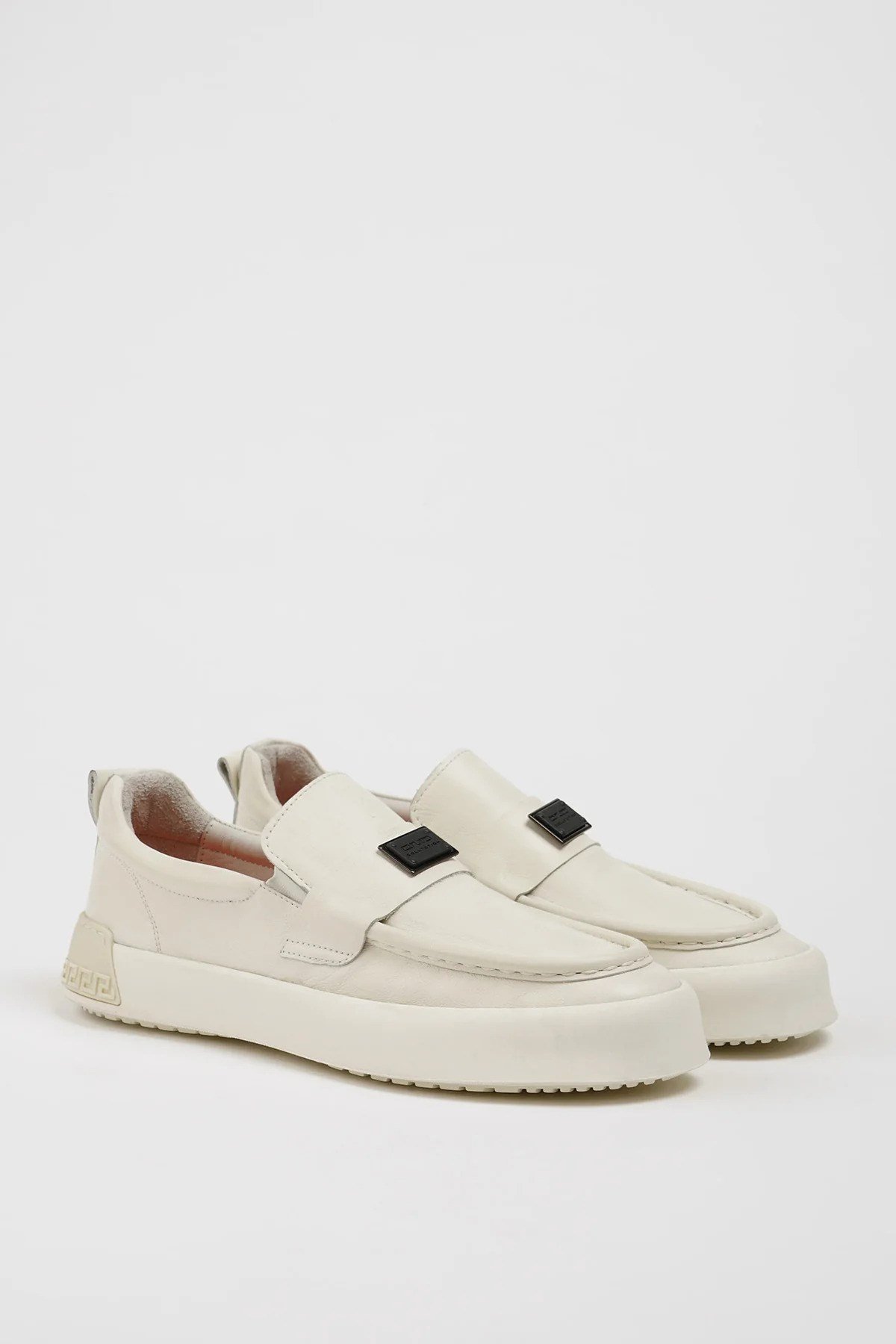 Beta Model Hakiki Natural Deri İthal Taban Casual Ayakkabı - BEYAZ
