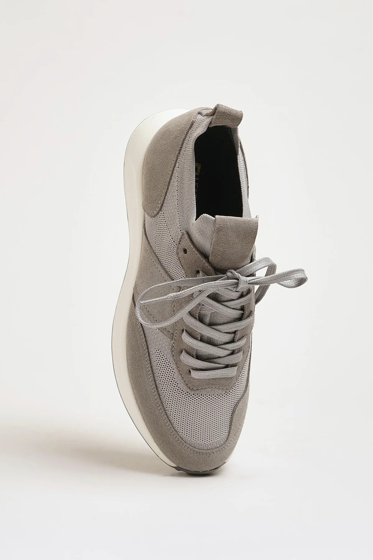 Bosco Model Hakiki Kombinasyonlu Deri Eva Taban Sneaker Ayakkabı - GRİ