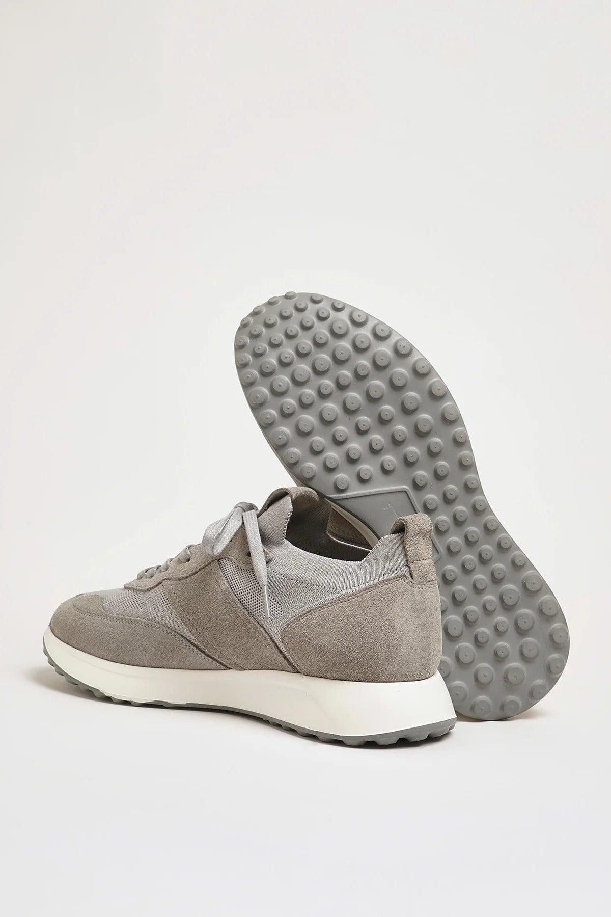 Bosco Model Hakiki Kombinasyonlu Deri Eva Taban Sneaker Ayakkabı - GRİ