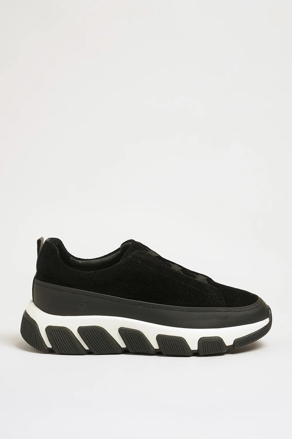 Brooklyn Model Hakiki Süet Deri İthal Taban Lastikli Sneaker Ayakkabı - SİYAH
