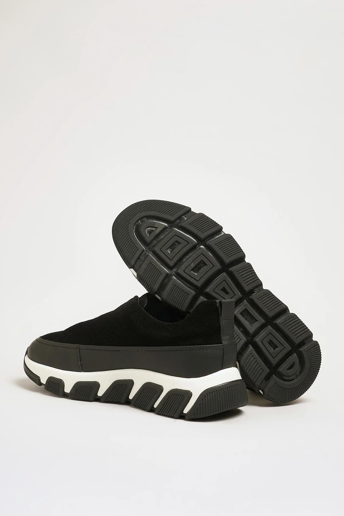 Brooklyn Model Hakiki Süet Deri İthal Taban Lastikli Sneaker Ayakkabı - SİYAH
