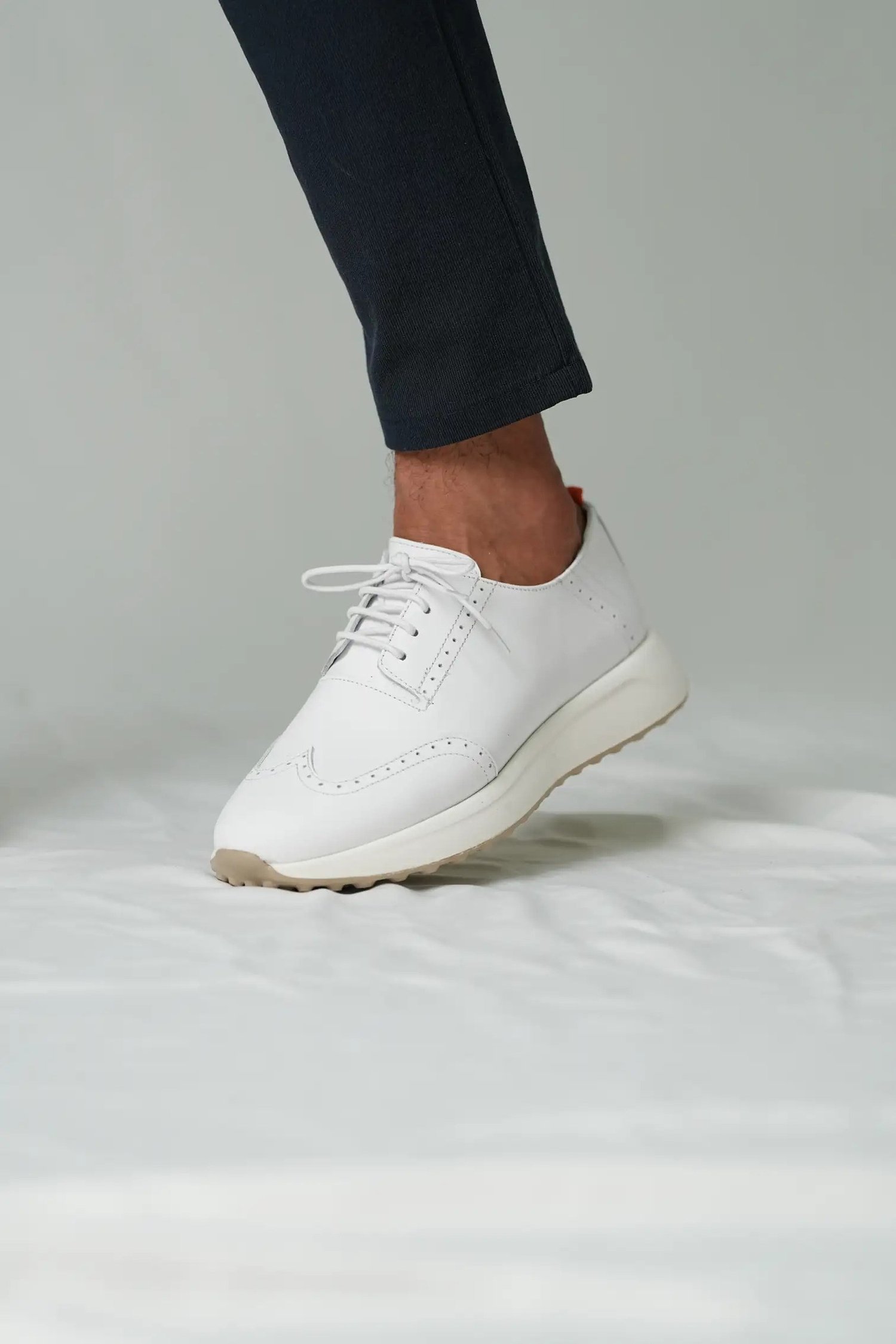 Crish Model Hakiki Natural Deri Eva Taban Casual Ayakkabı - BEYAZ
