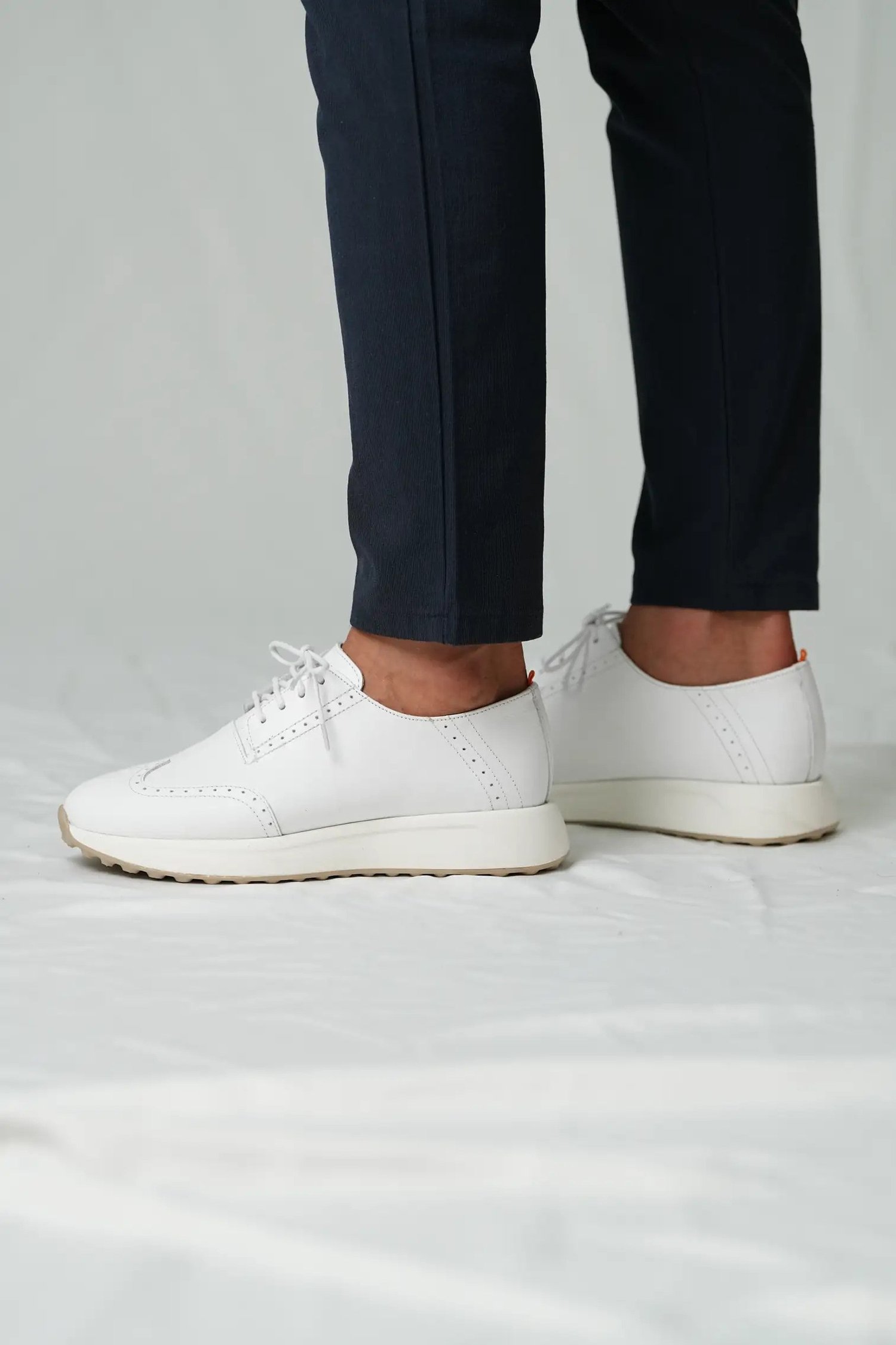 Crish Model Hakiki Natural Deri Eva Taban Casual Ayakkabı - BEYAZ