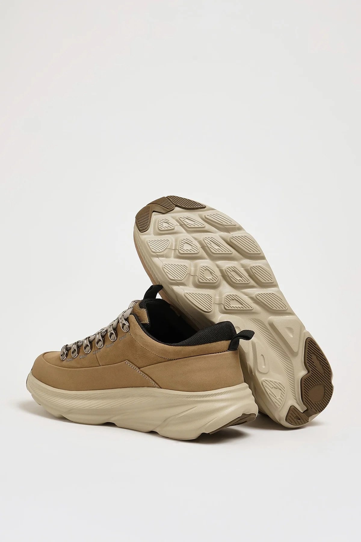 Dastin Model Hakiki Kombinasyonlu Deri İthal Taban Sneaker Ayakkabı - BEJ