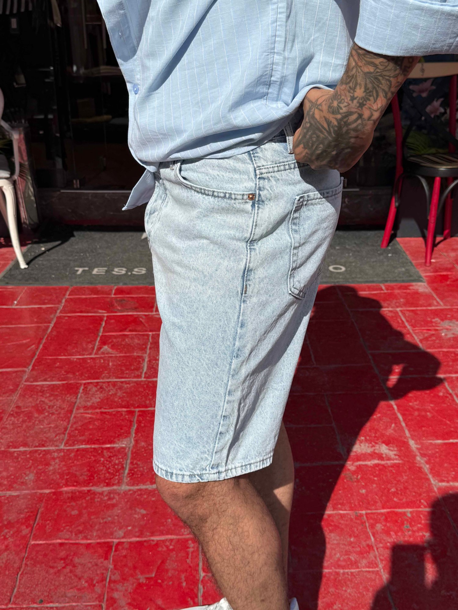 Denim Bermuda Şort