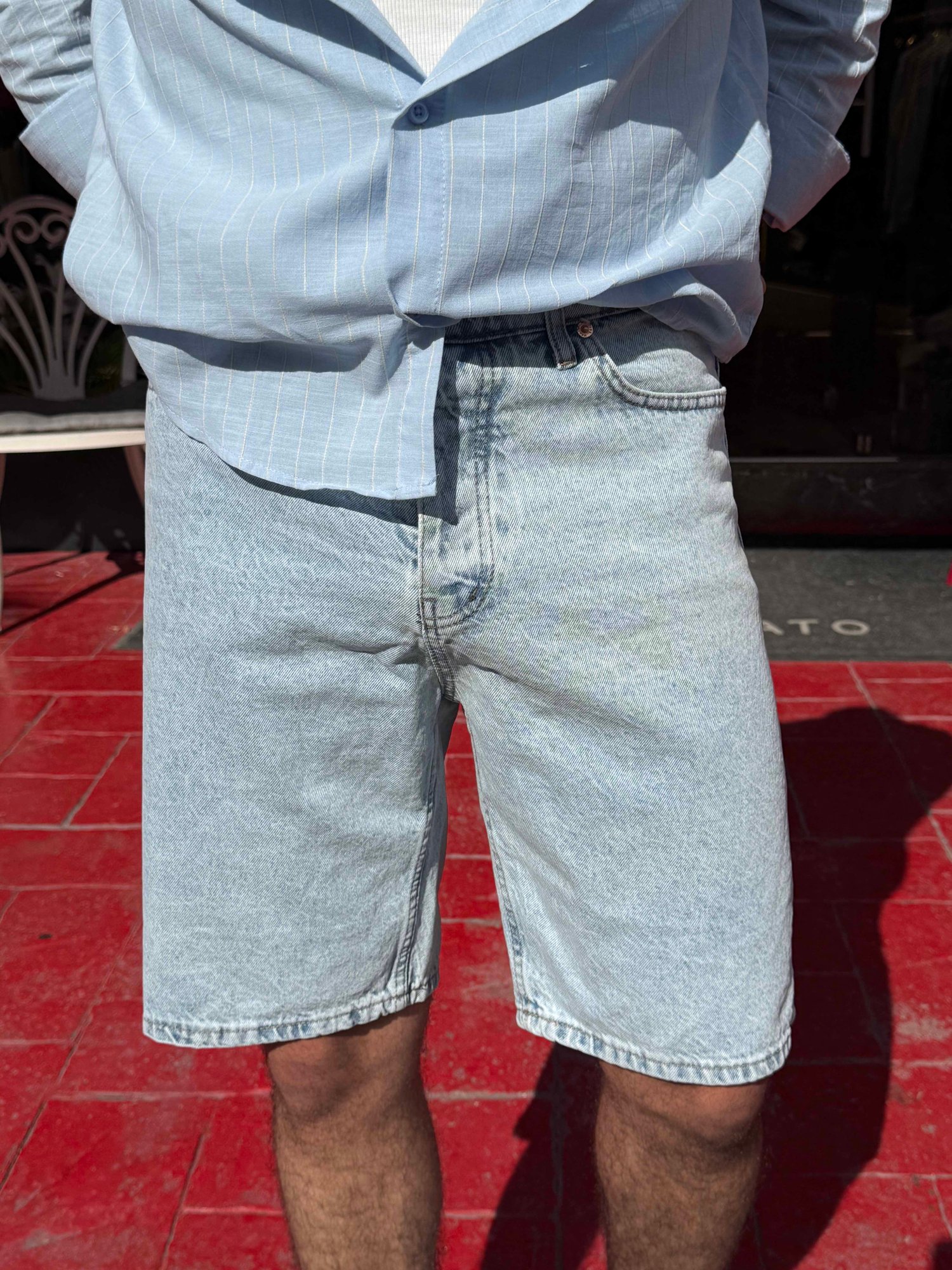 Denim Bermuda Şort