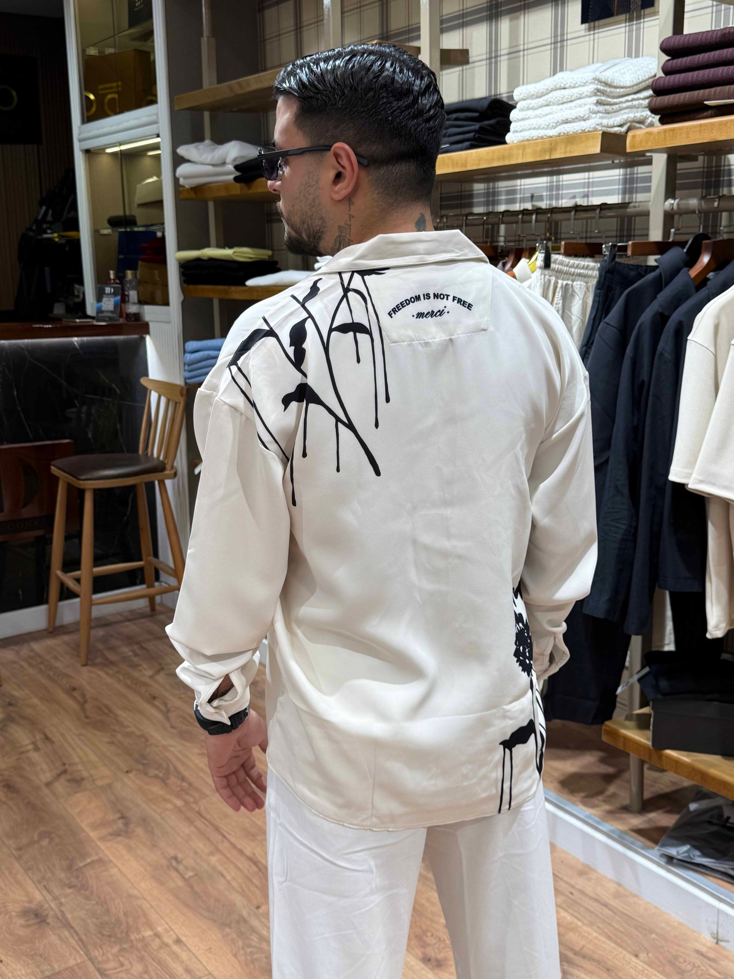Desenli Oversize Gömlek