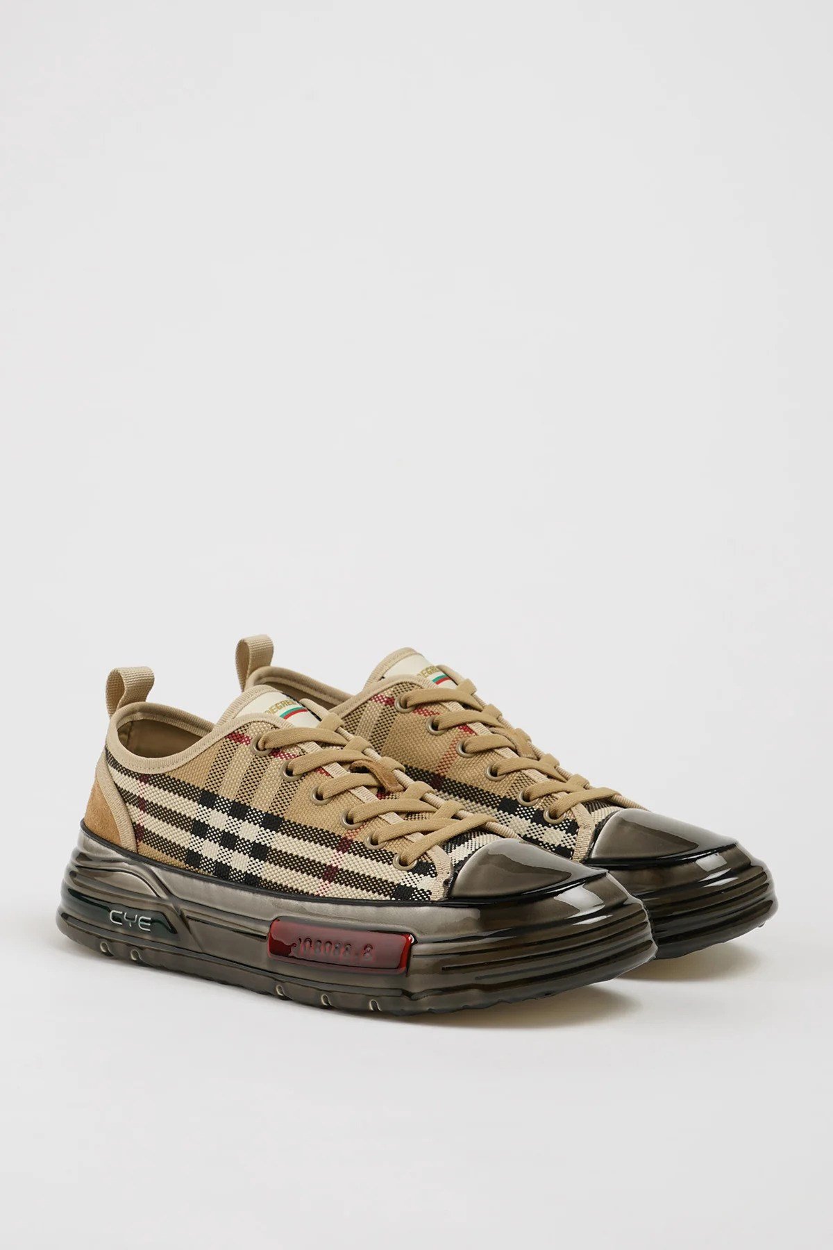 Ekose Model Özel Jel Taban Sneaker Ayakkabı - BEJ