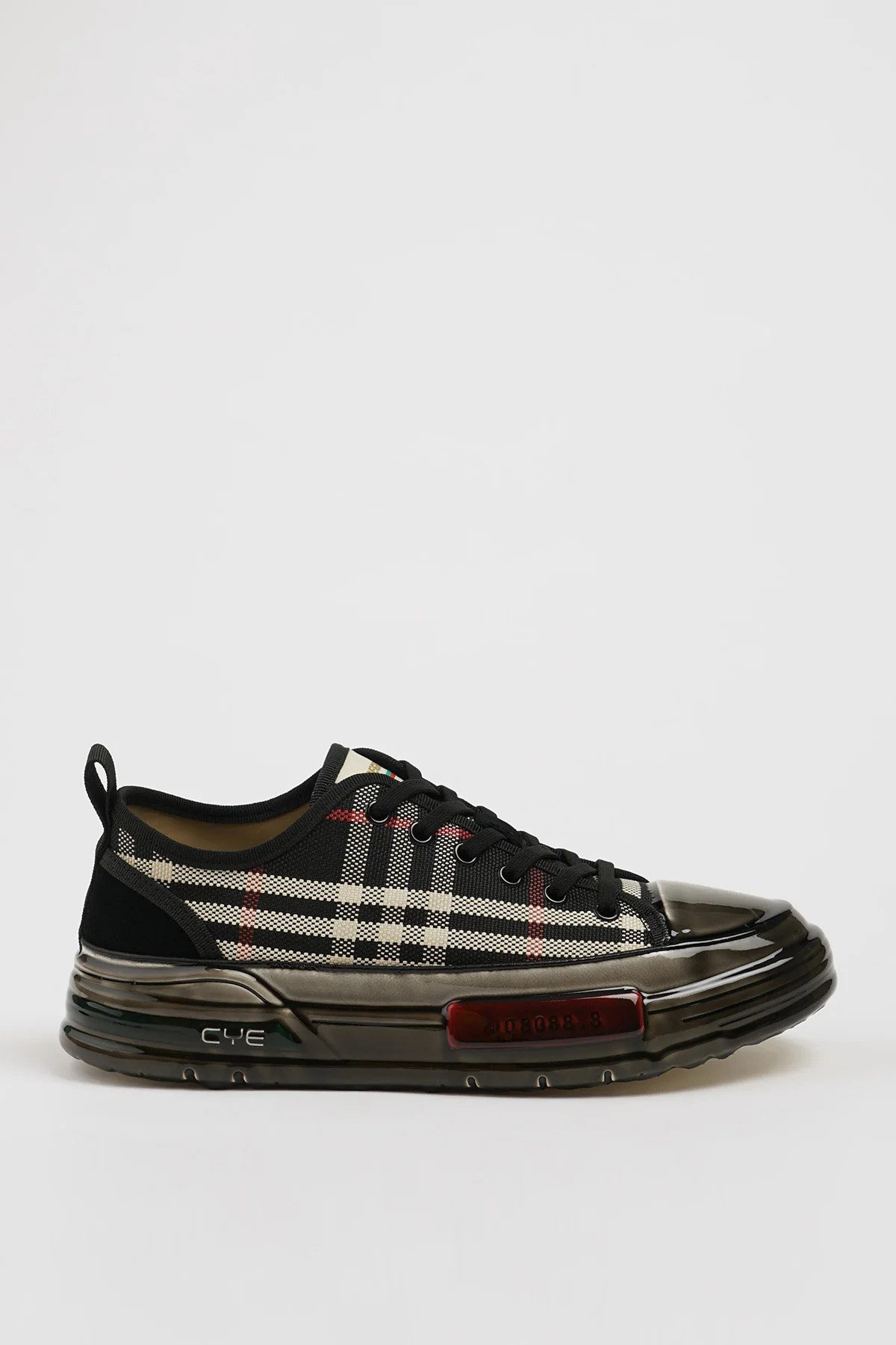 Ekose Model Özel Jel Taban Sneaker Ayakkabı - SİYAH