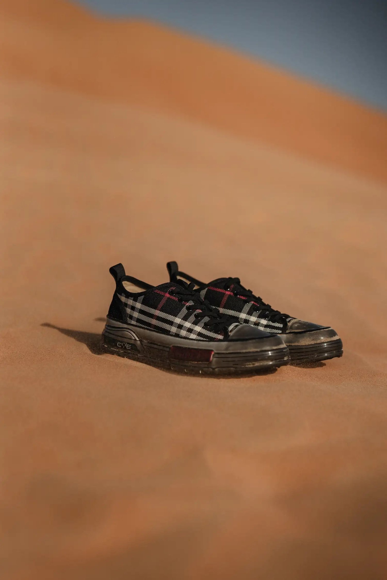 Ekose Model Özel Jel Taban Sneaker Ayakkabı - SİYAH