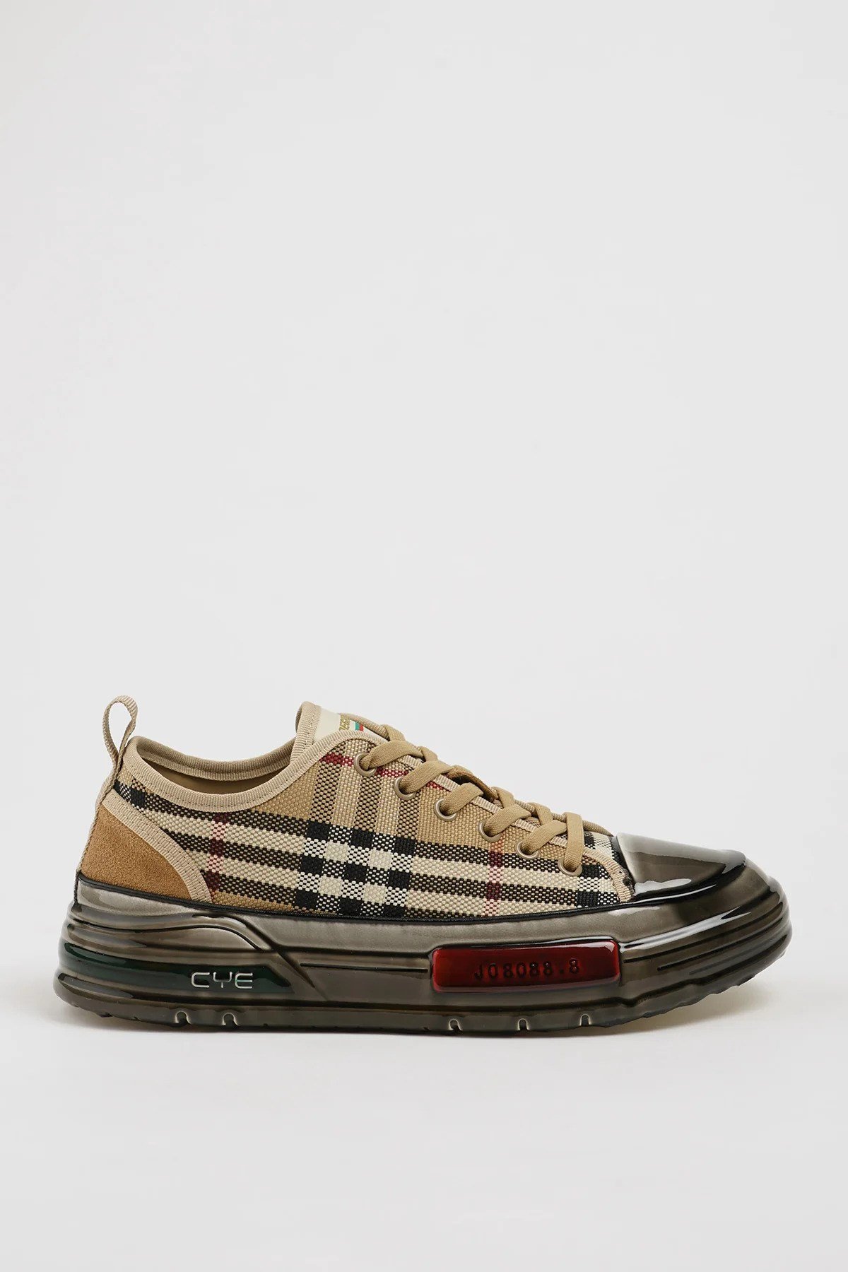 Ekose Model Özel Jel Taban Sneaker Ayakkabı - BEJ