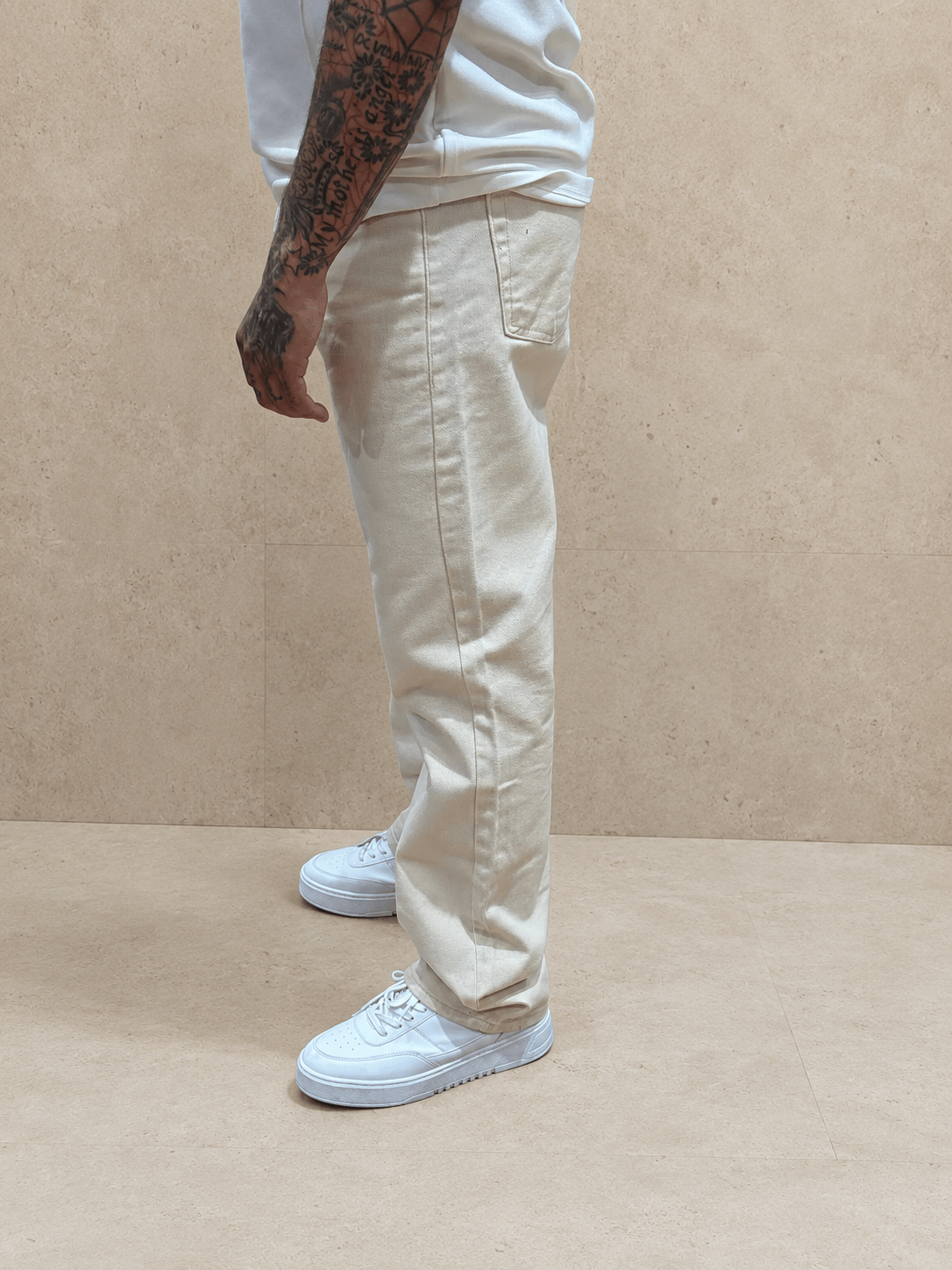 Ekru Jean Pantolon