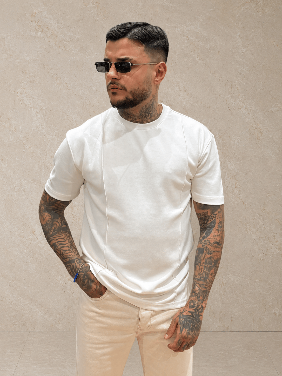 Ekru Regular Fit Tişört