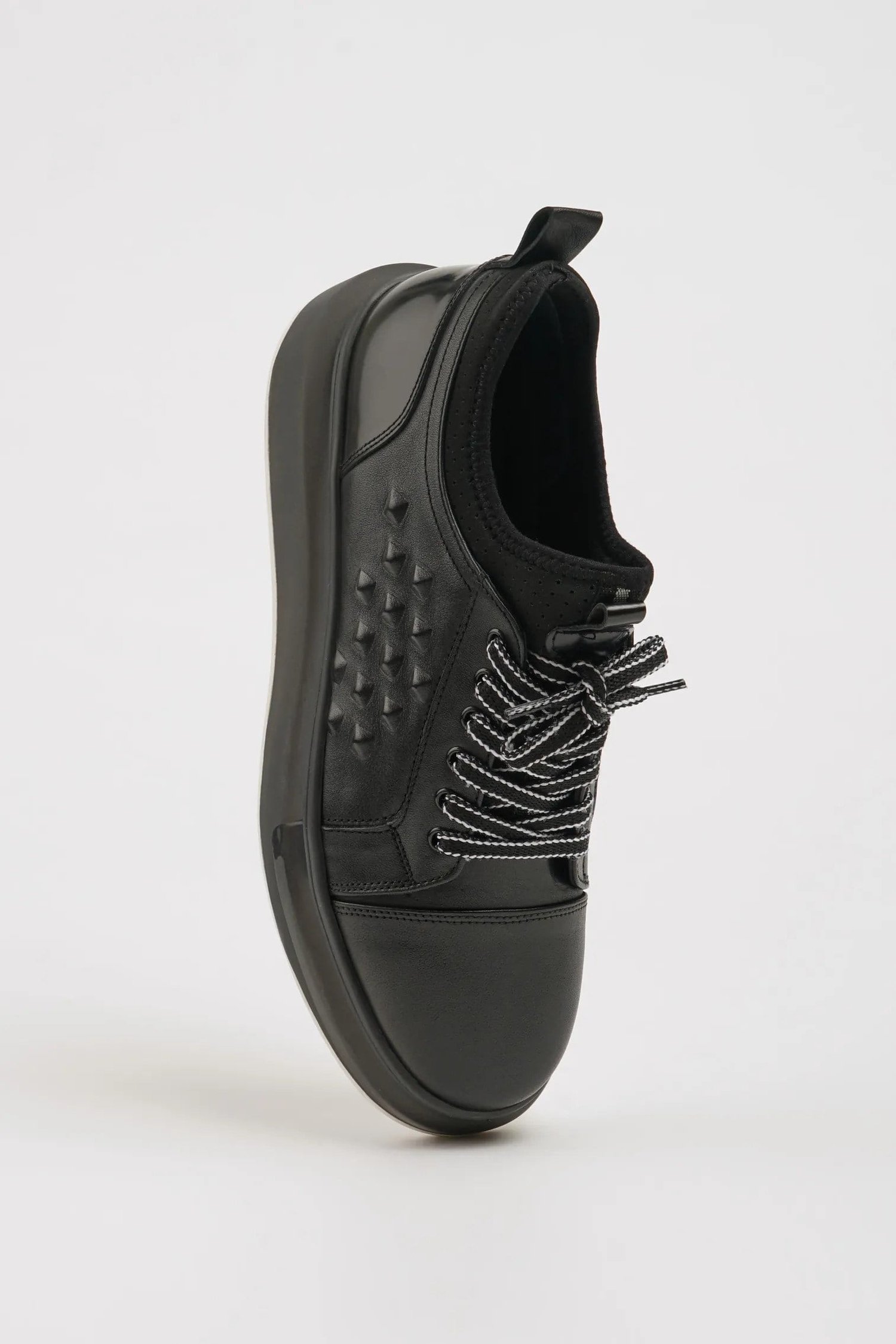 Equal Model Natural Deri İthal Taban Sneaker Ayakkabı - SİYAH