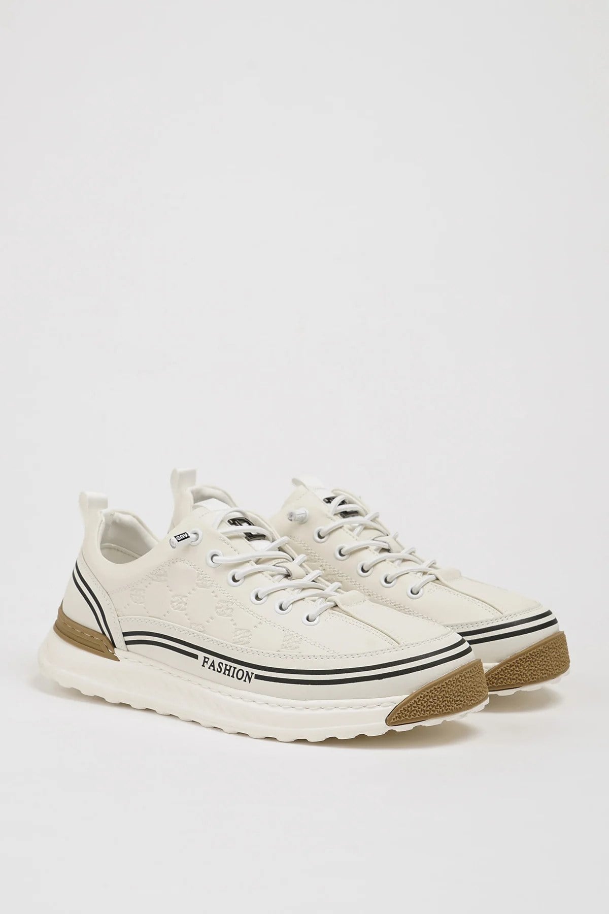 Felicity Model Kombinasyonlu Deri İthal Taban Sneaker Ayakkabı - BEYAZ