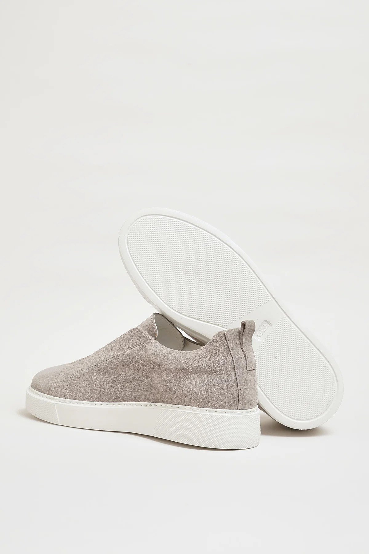 Franz Model Hakiki Süet Deri Eva Taban Lastikli Sneaker Ayakkabı - GRİ