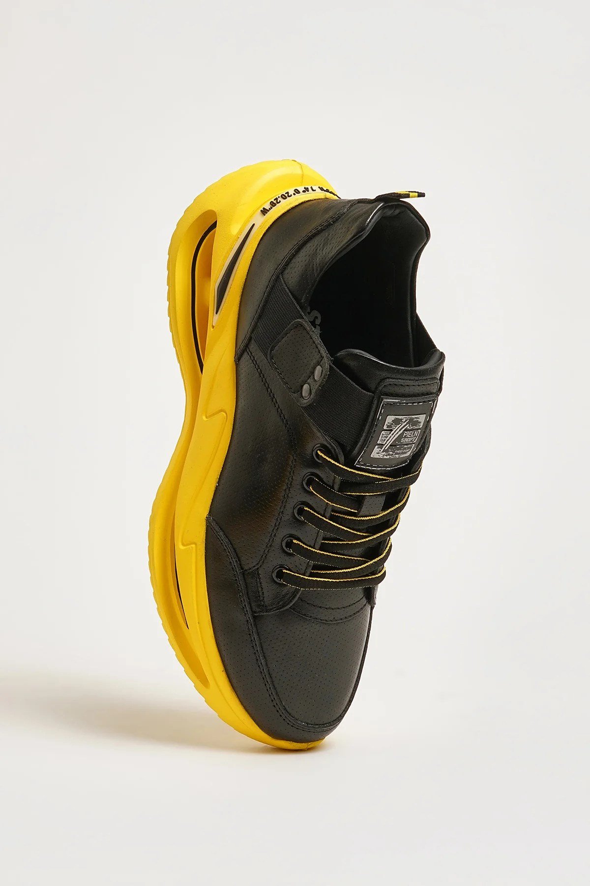 Gonzalez Model Hakiki Kombinasyonlu Deri İthal Taban Sneaker Ayakkabı - SİYAH