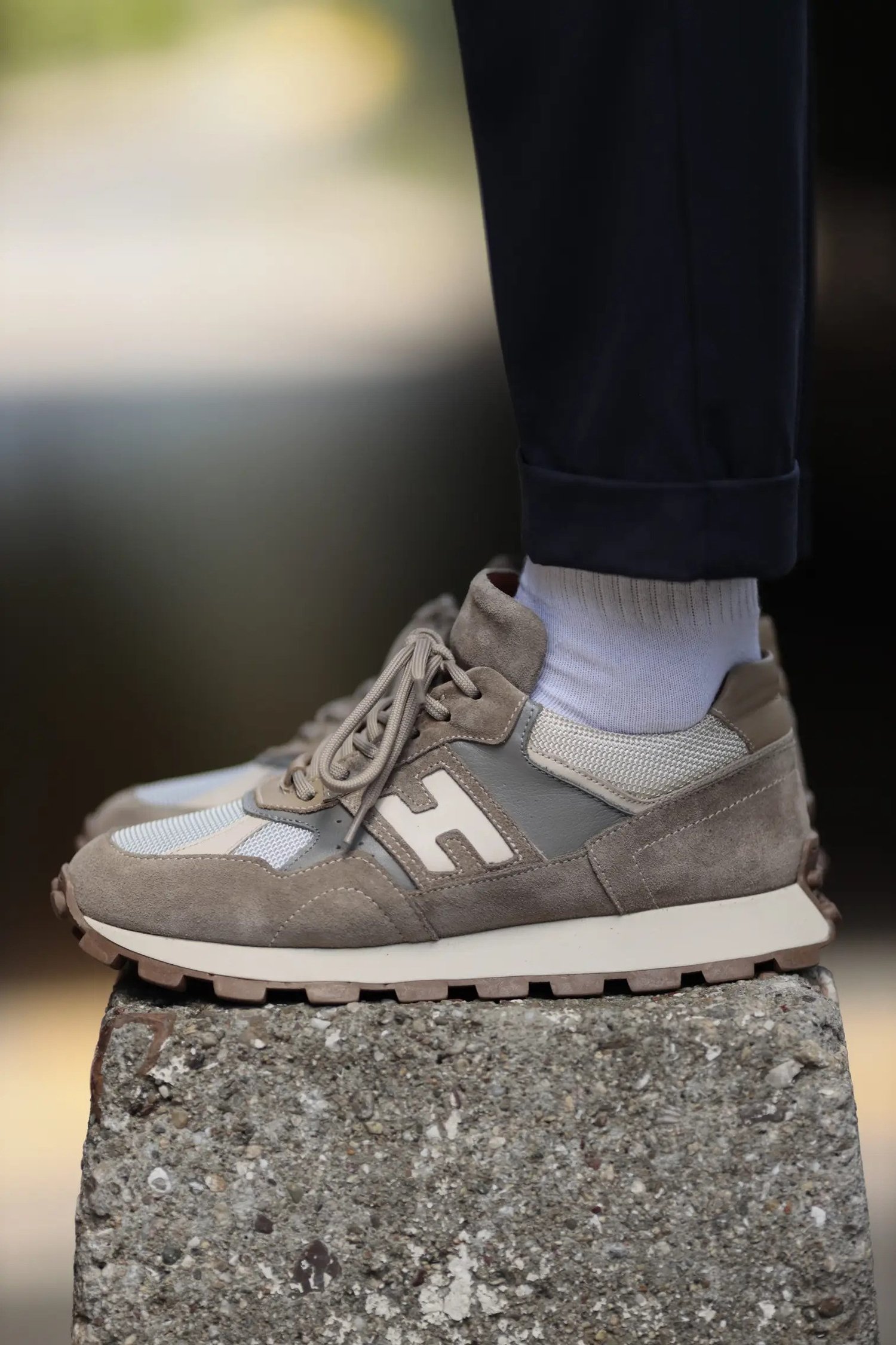 Harry Model Kombinasyonlu Deri Jurdan Eva Taban Sneaker Ayakkabı - BEJ
