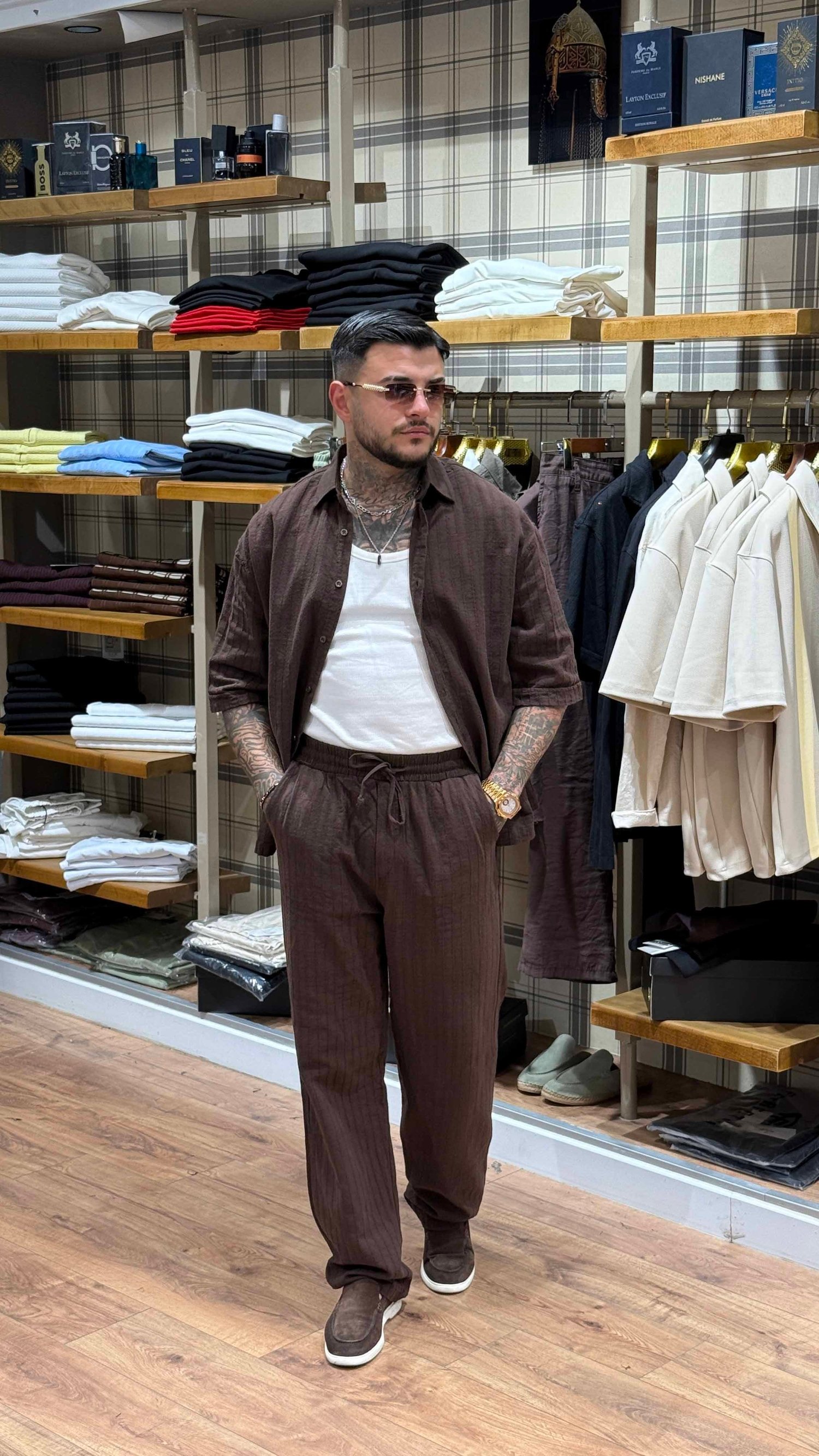 Kahve Keten Takım