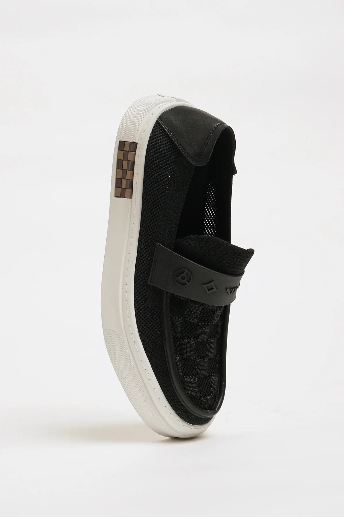 Luis Model Hakiki Örme Triko Kumaş İthal Taban Sneaker Ayakkabı - SİYAH