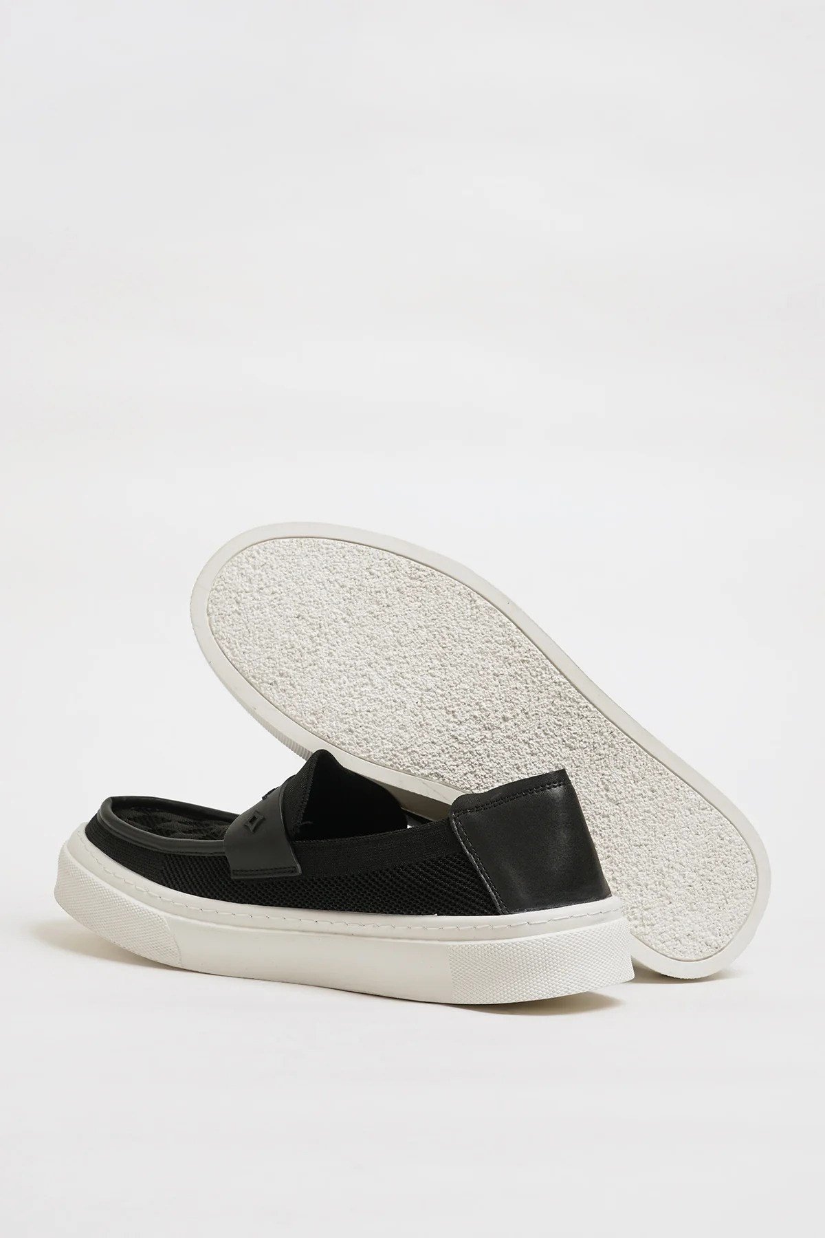 Luis Model Hakiki Örme Triko Kumaş İthal Taban Sneaker Ayakkabı - SİYAH